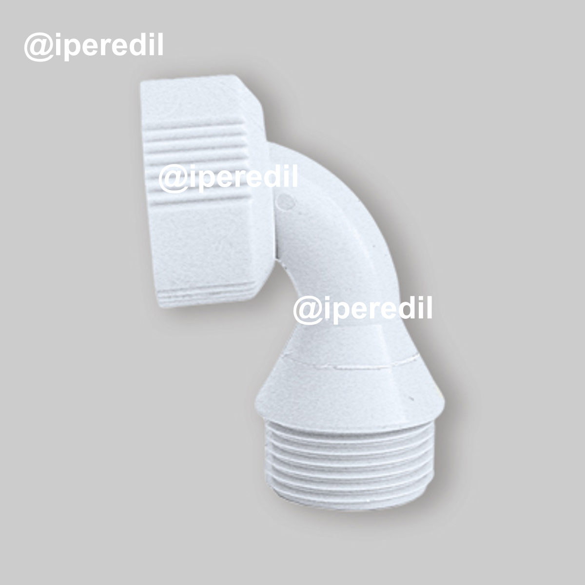 RACCORDO CURVO GIREVOLE PER CARICO LAVATRICE/LAVASTOVIGLIE IN NYLON 3/4"M x 3/4"F