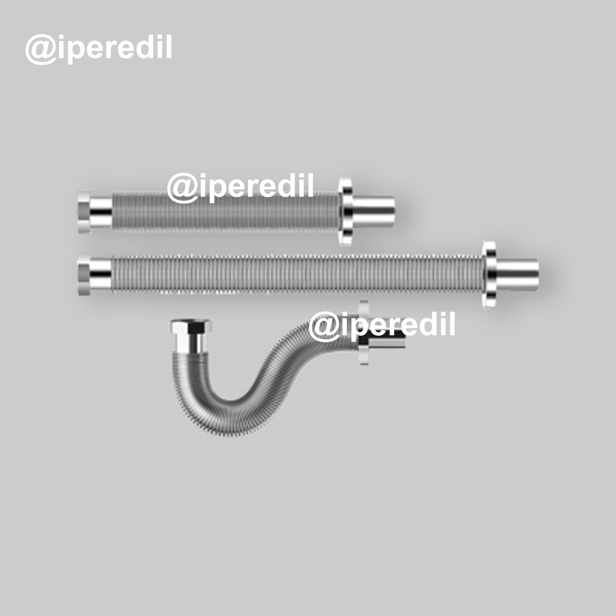 TUBO DI SCARICO COMPRIMIBILE IN ACCIAIO INOX 1"1/4 x Ø32 mm