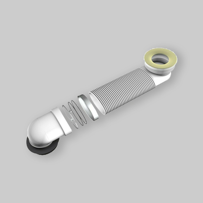 CURVA WC REGOLABILE IN LUNGHEZZA E.Ø 90-110, U.Ø 100-110