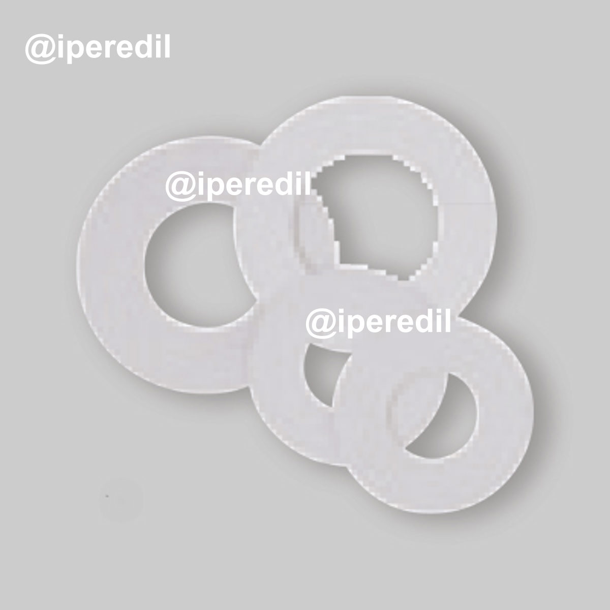 GUARNIZIONE PIANA SOTTOPILETTA IN GOMMA BIANCA 3/4"