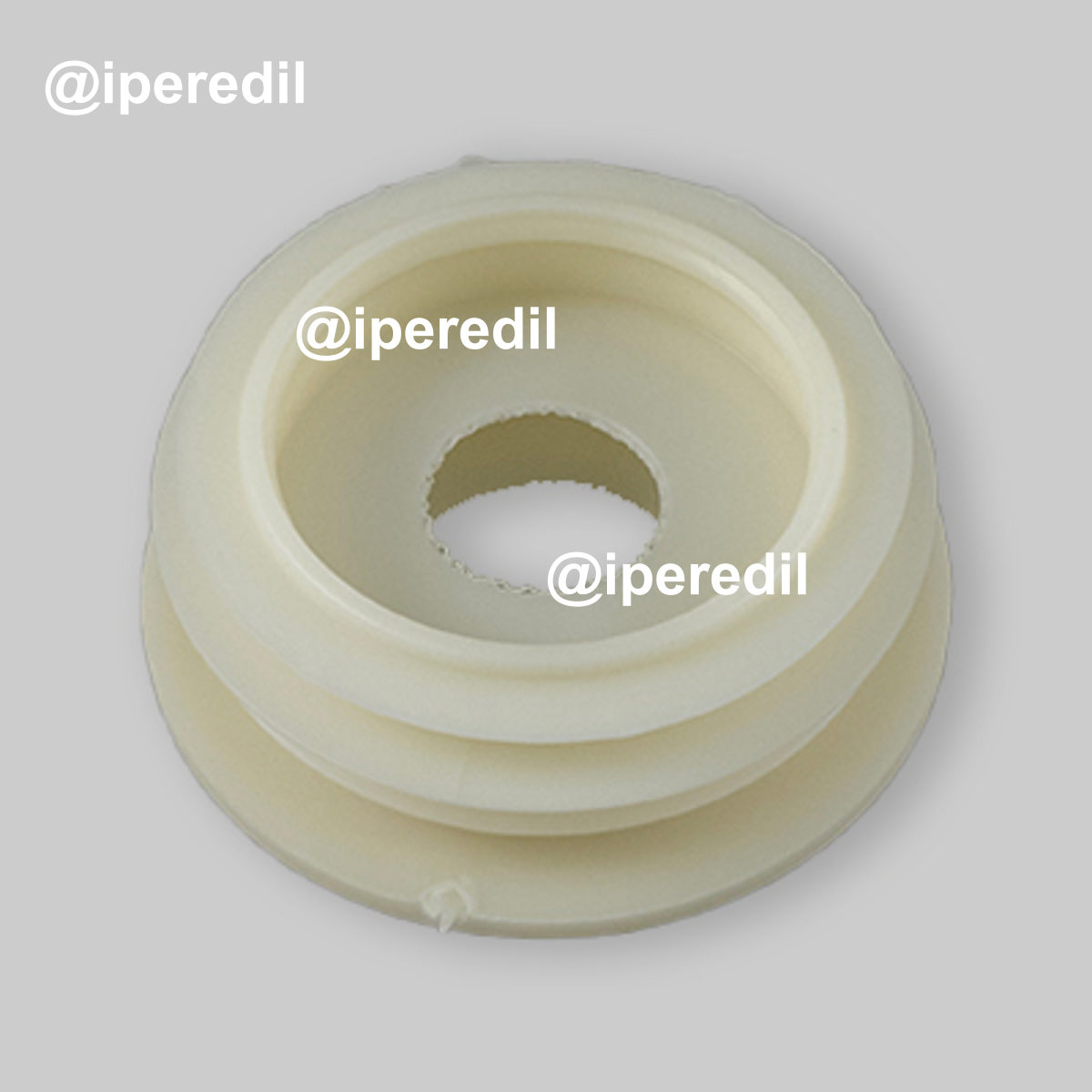 MORSETTO PER WC UNIVERSALE "JOLLY" IN GOMMA BIANCA Øest.50-70 x Øi.26-40 mm