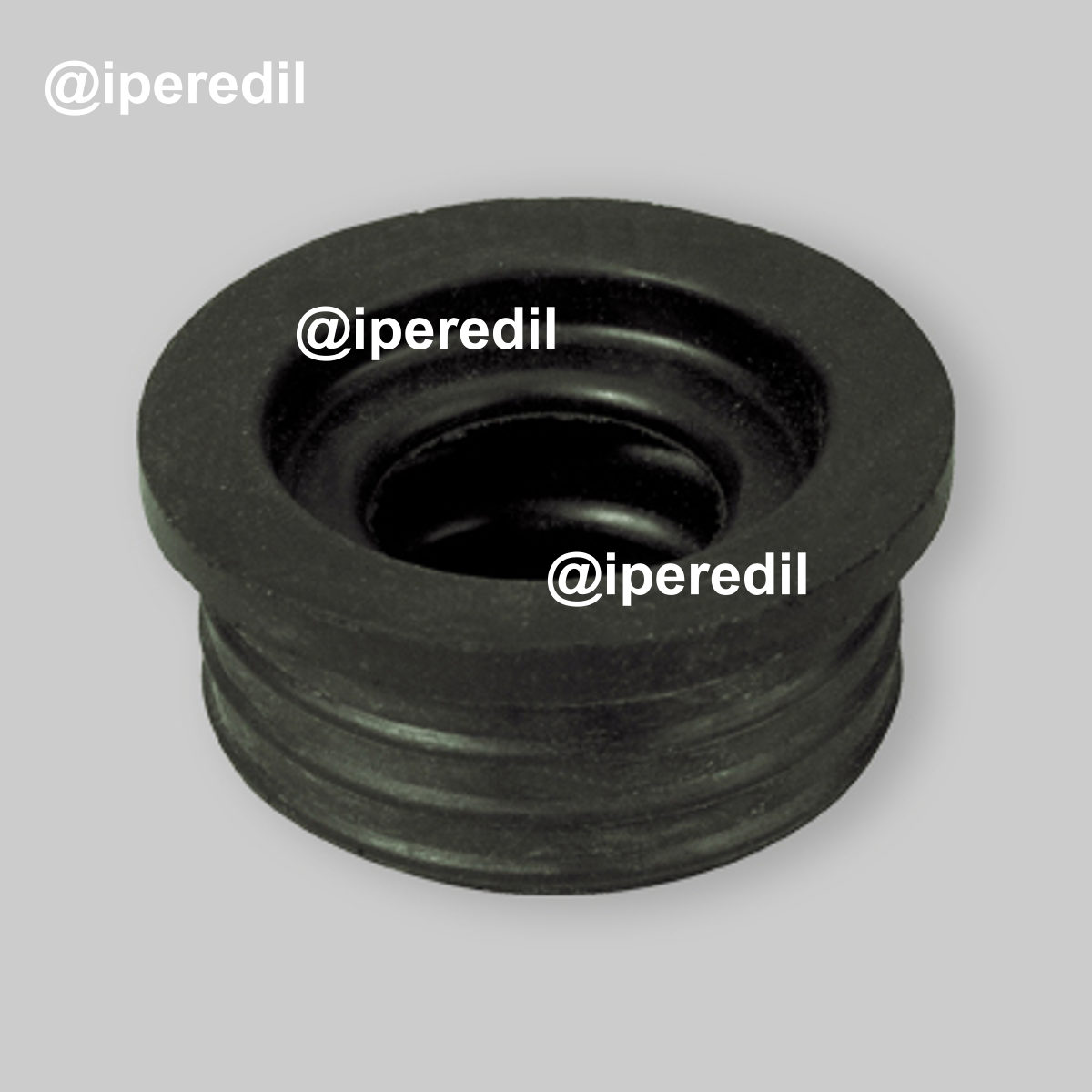MORSETTO PER CURVE TECNICHE Ø 50 IN GOMMA NERA Øi.30-32 mm