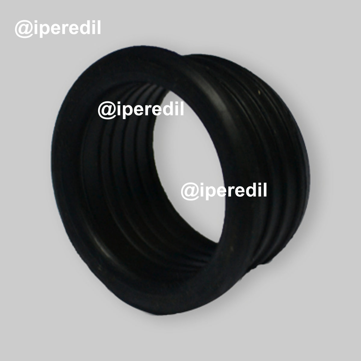 MORSETTO PER CURVE TECNICHE Ø 50 IN GOMMA NERA "NICOLL" Øi.26-32 mm