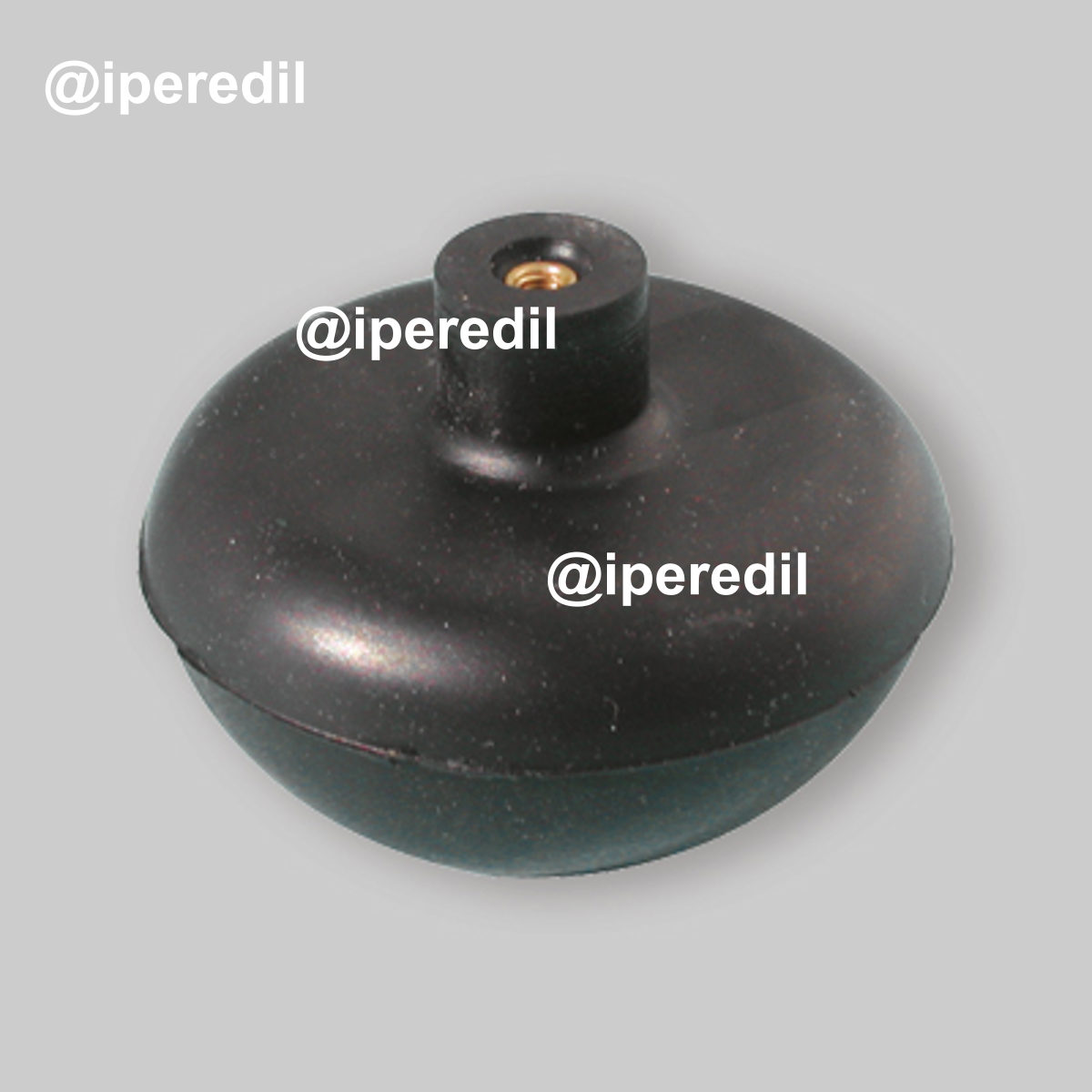 SFERA IN GOMMA CON NOTTOLINO OTTONE Ø64,5 mm