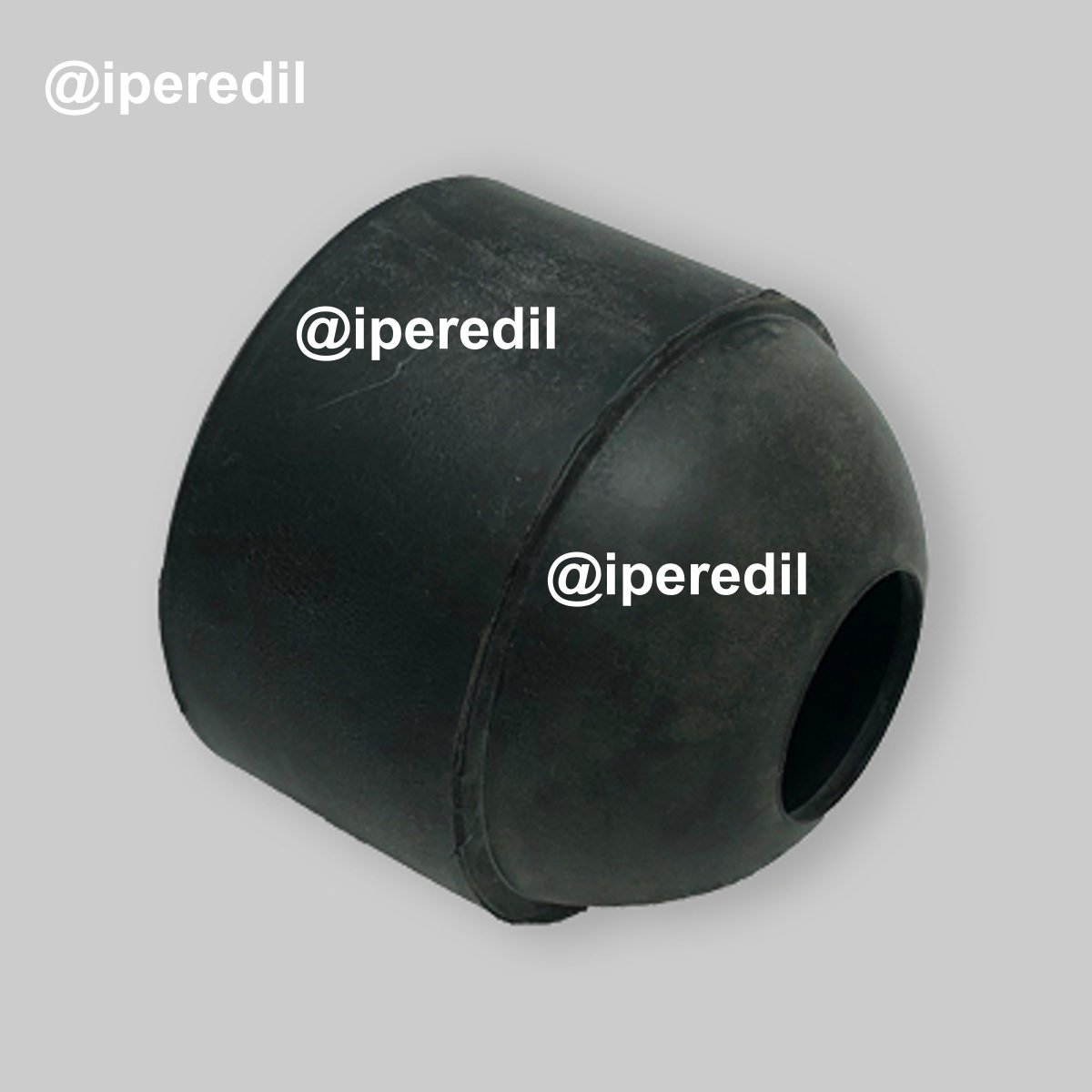 SFERA PER CASSETTA DI SCARICO STIR BLITZ IN GOMMA NERA Ø58 x Foro Ø15 mm