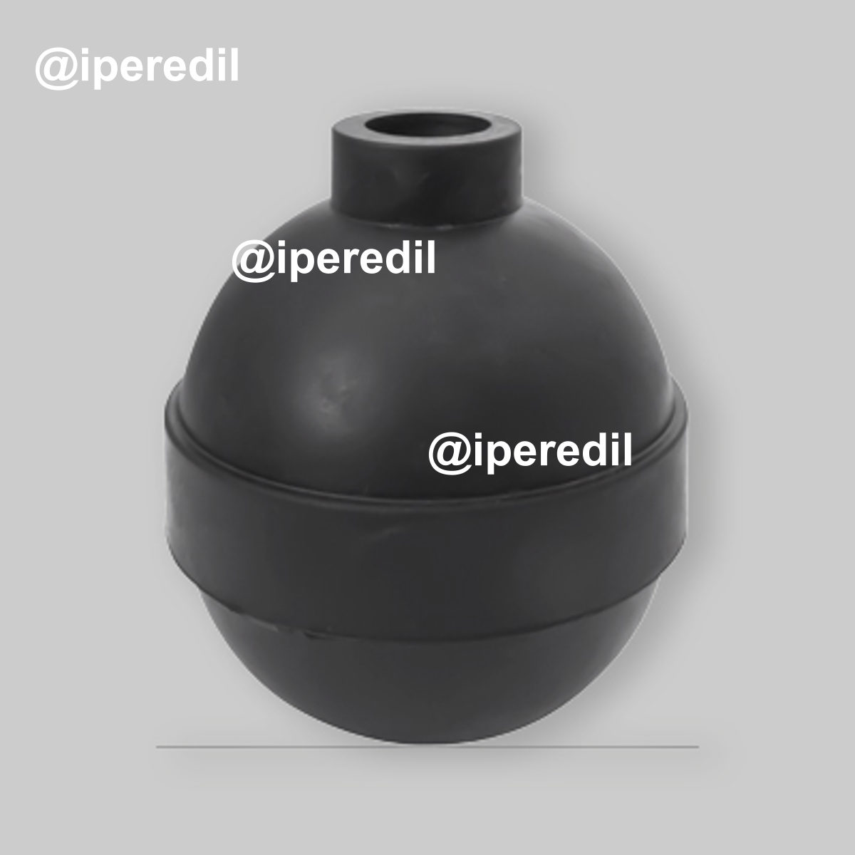 SFERA PER CASSETTA DI SCARICO NUOVA STIR BLITZ IN GOMMA NERA Ø58 x Foro Ø15 mm