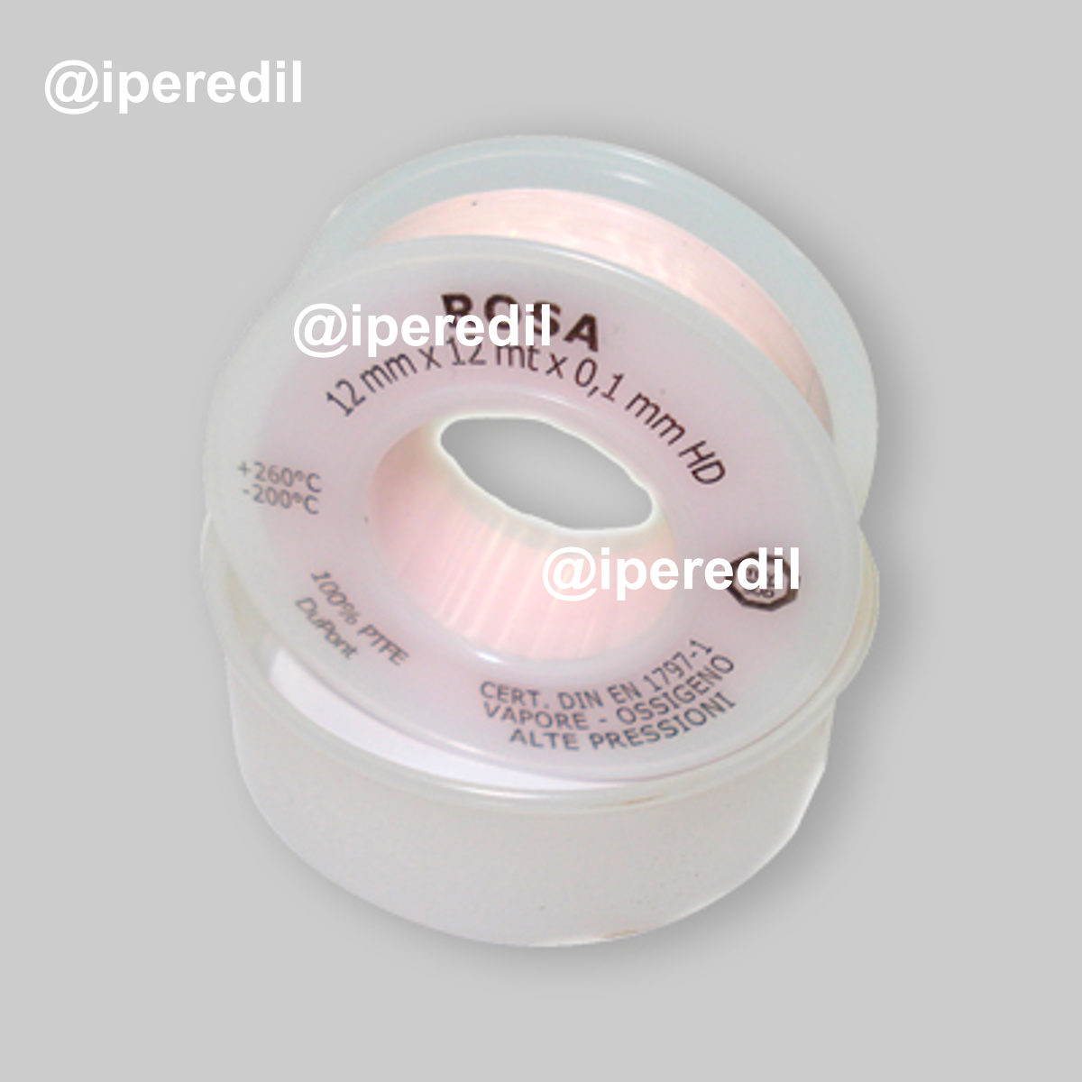 NASTRO TEFLON PER VAPORE E ALTE TEMPERATURE H.19 x 0,1 mm - 12 mt