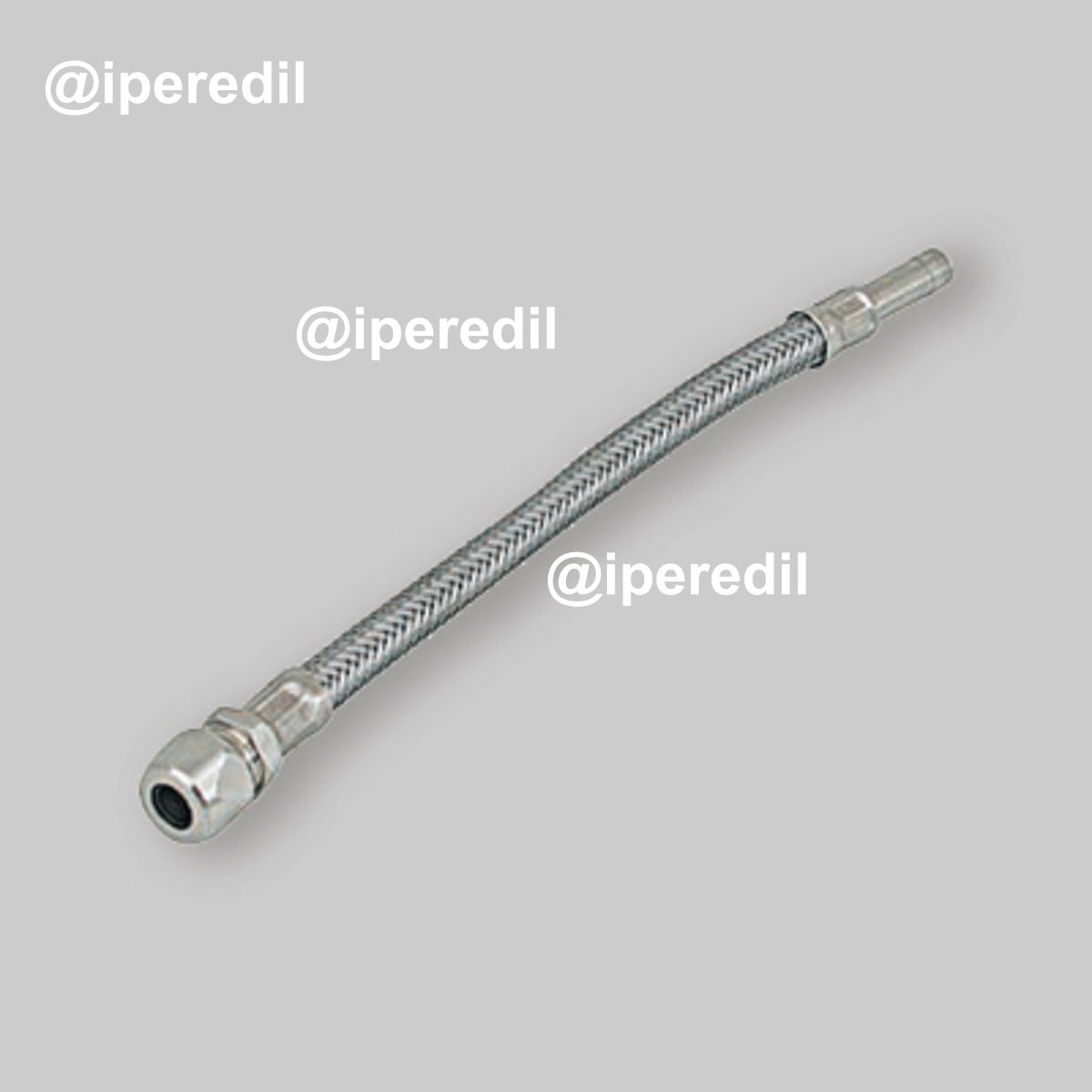 FLESSIBILE IN ACCIAIO INOX M3/8"x10 BICONO CON TRONCHETTO Ø10 35 cm - DN10
