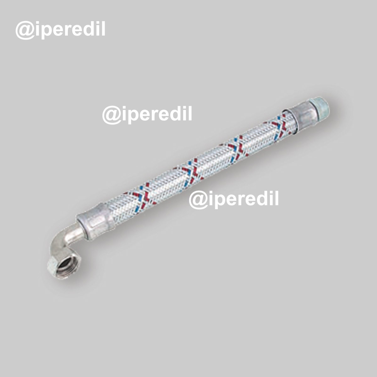 FLESSIBILE ANTIVIBRANTE M/F CON CURVA IN ACCIAIO ZINCATO 1" x DN25 - cm 60