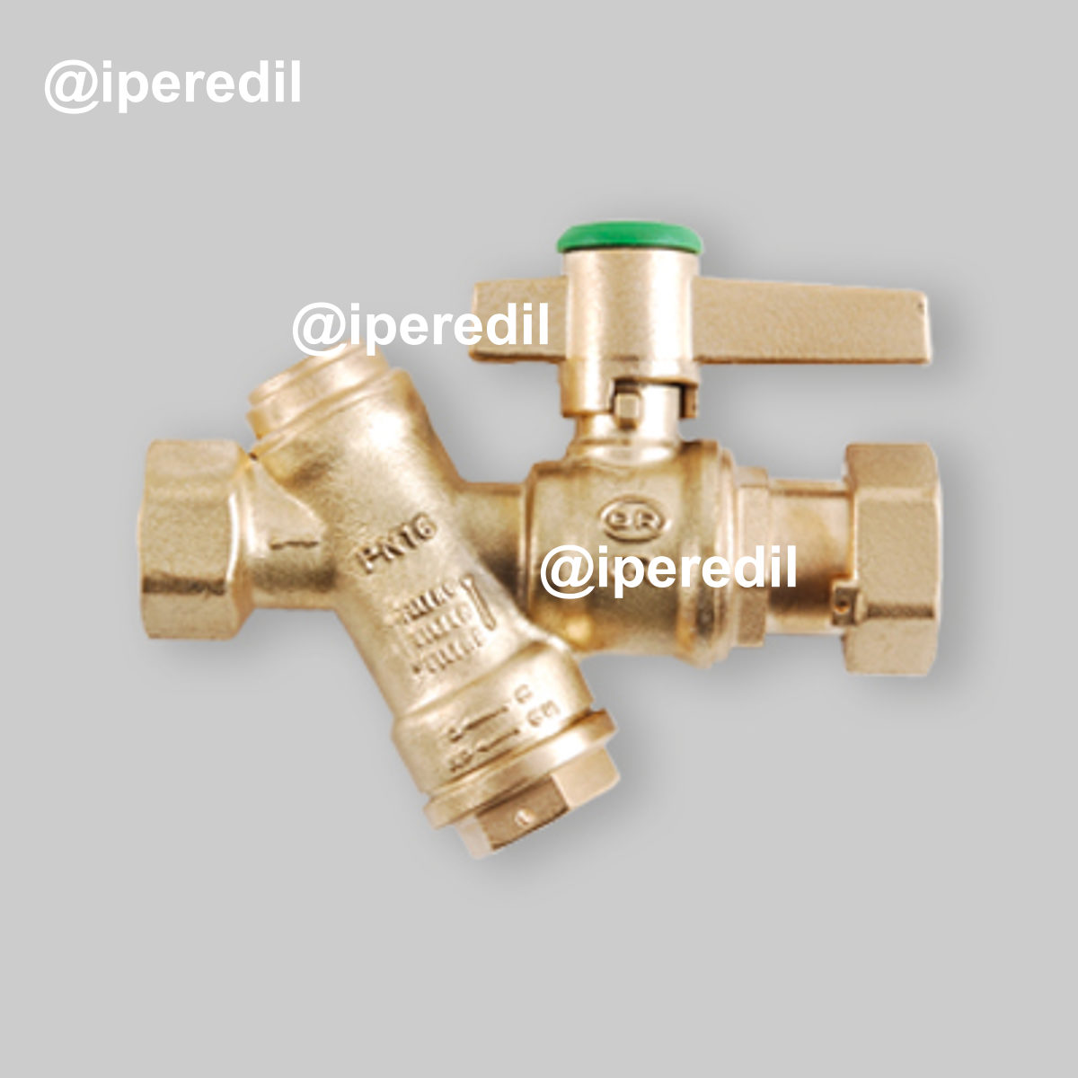 GRUPPO ENTRATA CONTATORE COMPLETO DI FILTRO F1/2" x 3/4"F Girevole