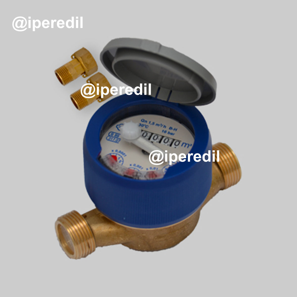 CONTATORE ACQUA A QUADRANTE ASCIUTTO CON 5 RULLI USF/20 - 3/4"