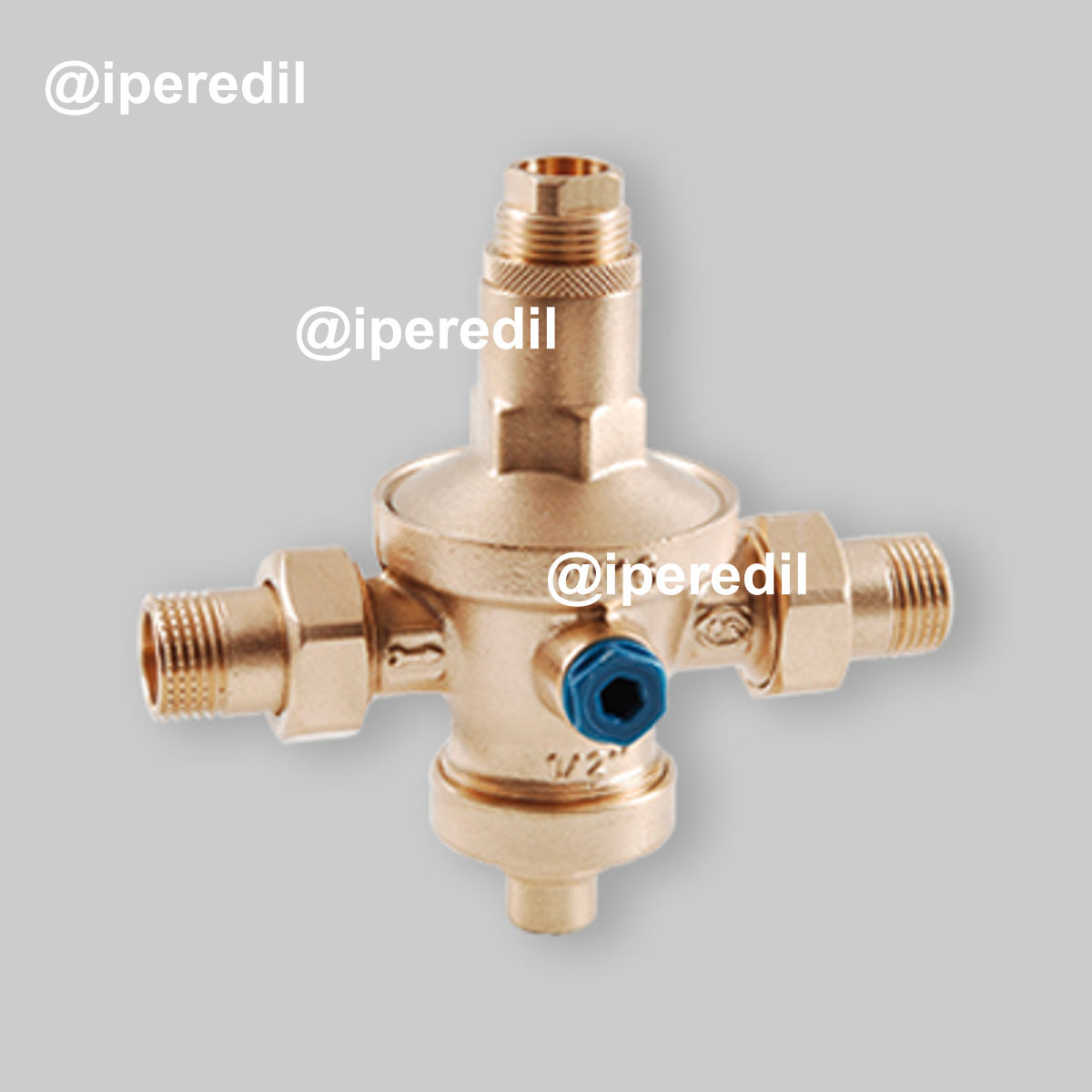 RIDUTTORE DI PRESSIONE ACQUA A MEMBRANA PN 16 "RIO EXPORT" CON CODOLI 3/4" MM