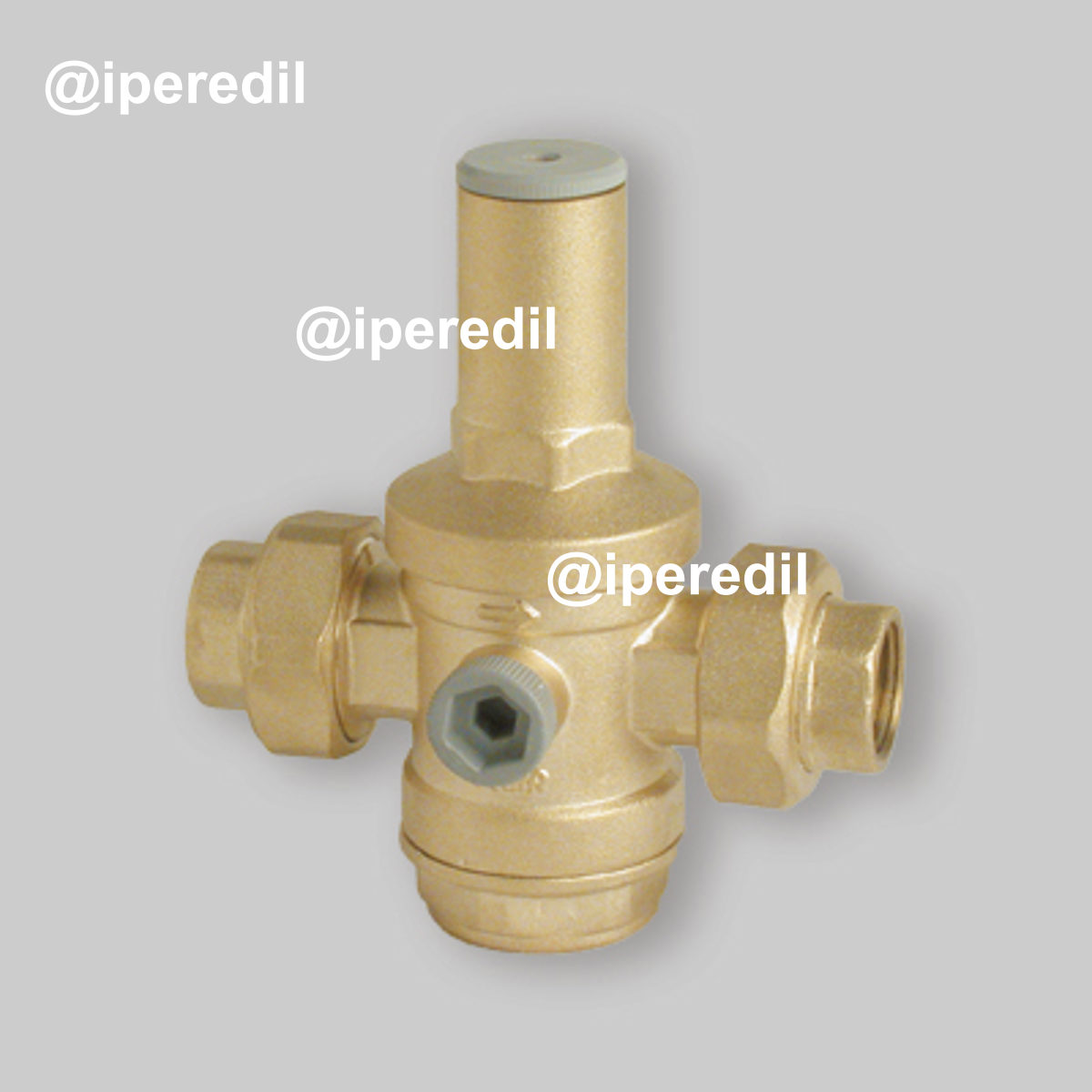 RIDUTTORE DI PRESSIONE ACQUA A PISTONE CON ATTACCHI BOCCHETTONE FF 3/4"