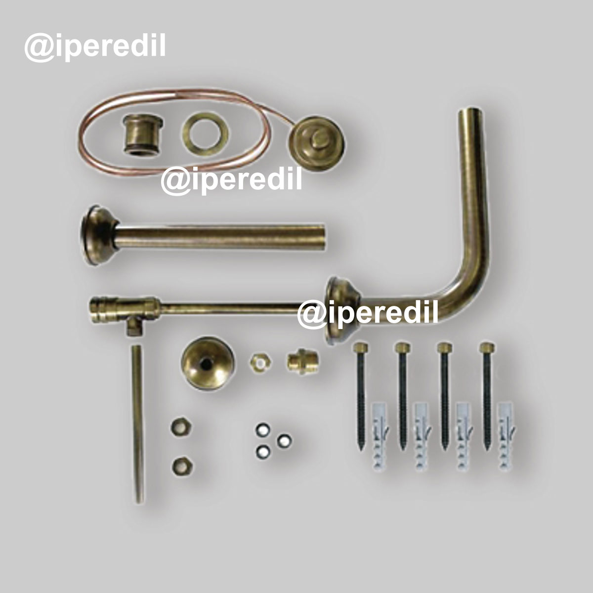 KIT COMPLETO DI SCARICO "MINI CATIS" BRONZATO -