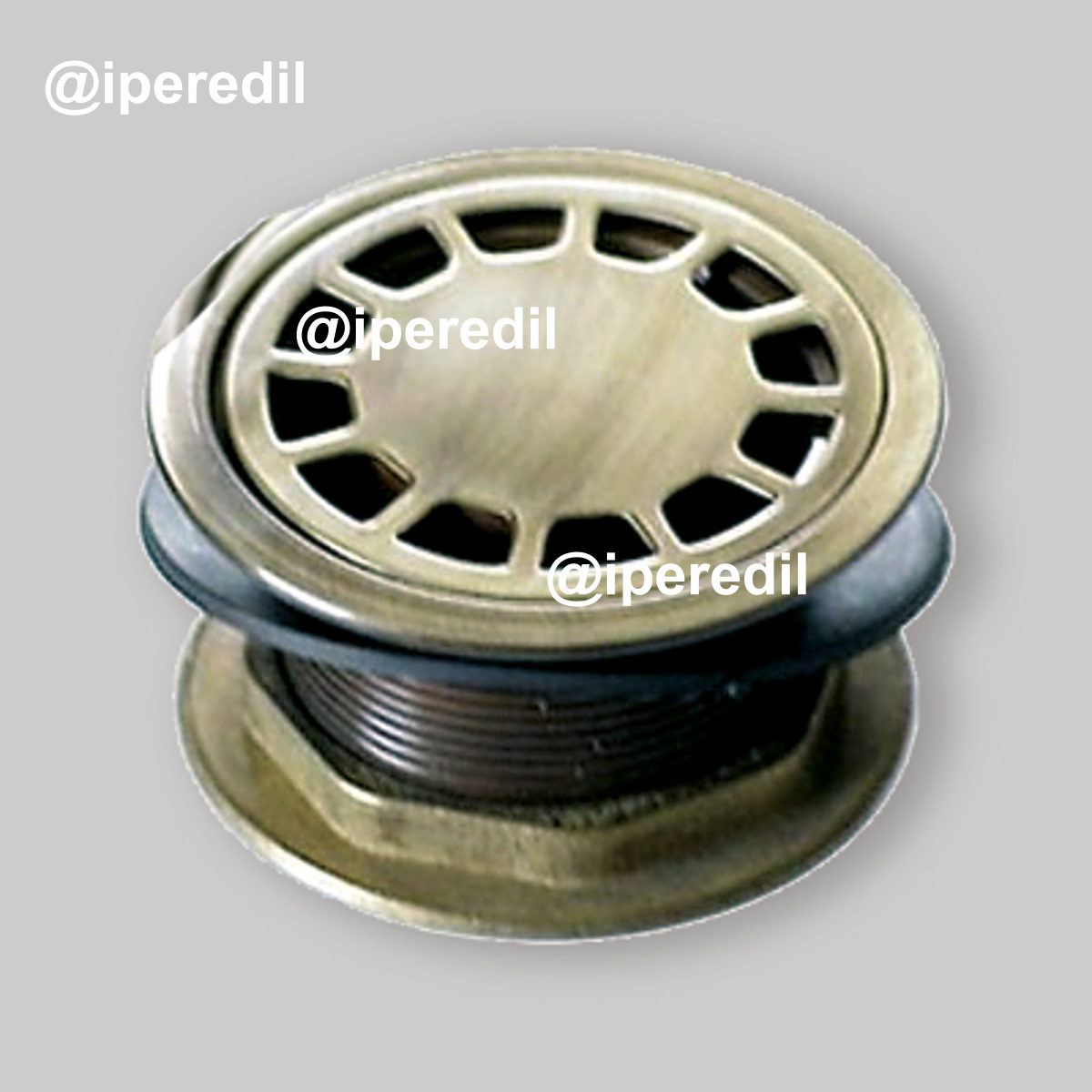 PILETTA SIFONATA BRONZATA PER PIATTO DOCCIA 1"1/4