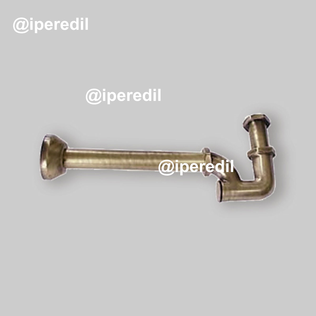 SIFONE PER LAVABO E BIDET CON ISPEZIONE POSTERIORE BRONZATO 1"1/4 x 250 mm