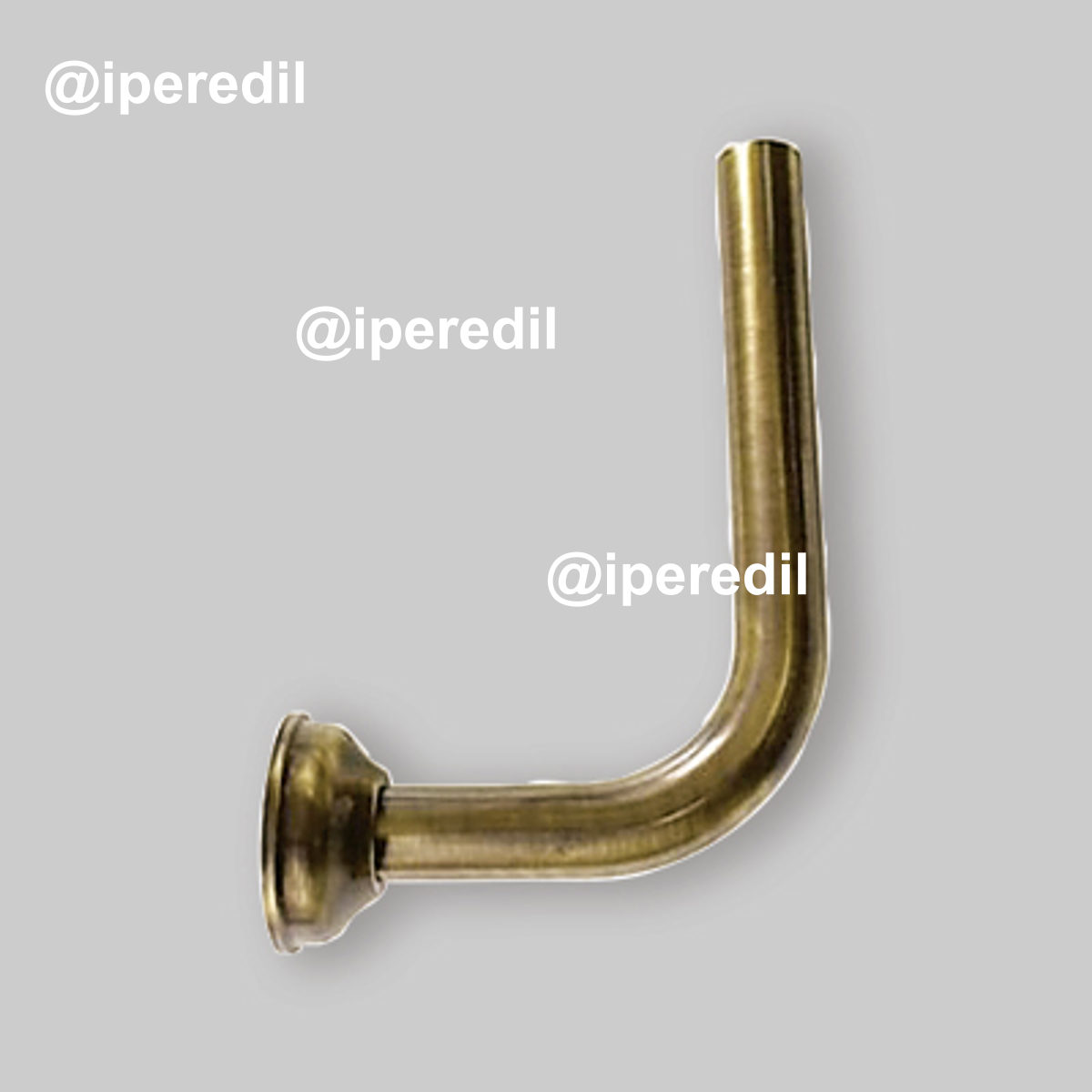 CANOTTO A SQUADRO BRONZATO PER CASSETTA ALTA WC Ø30 - 200x300 mm