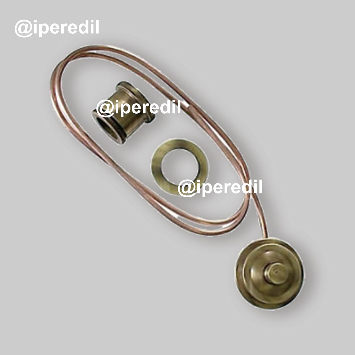 PULSANTE PER SIFONE TIPO CATIS BRONZATO Completo