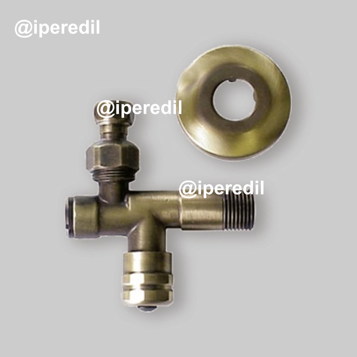 RUBINETTO FILTRO SNODO BRONZATO 1/2" x Ø10 mm + Rosetta