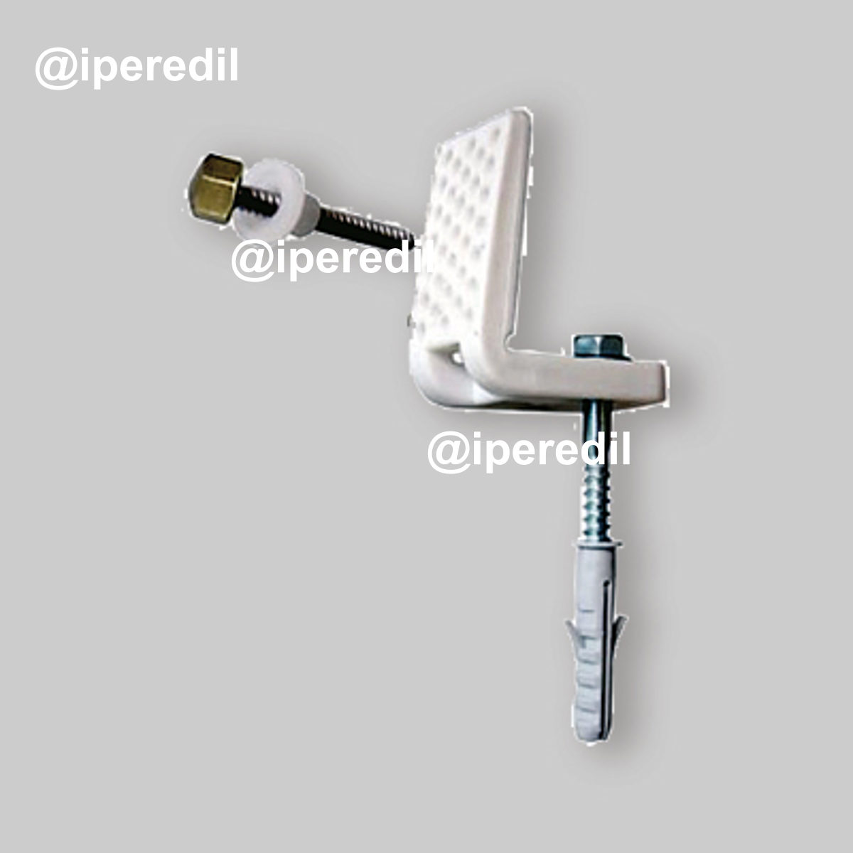 KIT DI FISSAGGIO LATERALE PER VASO E BIDET CON BULLONE BRONZATO -