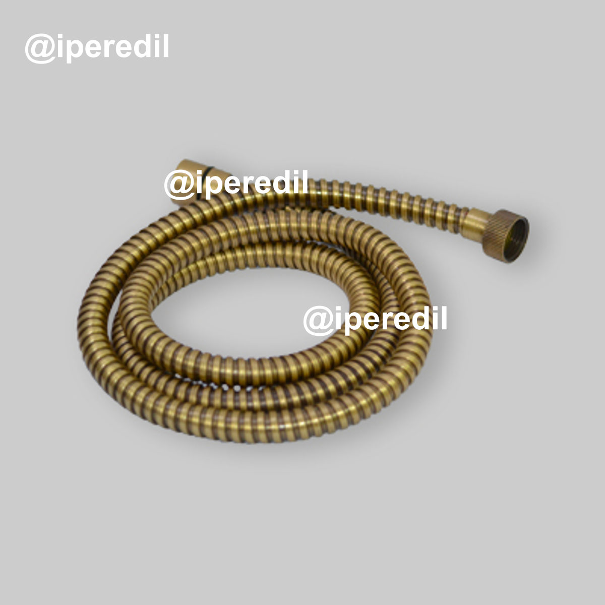 FLESSIBILE DOCCIA CONICO IN ACCIAIO BRONZATO 1/2" x 1/2" - cm 200