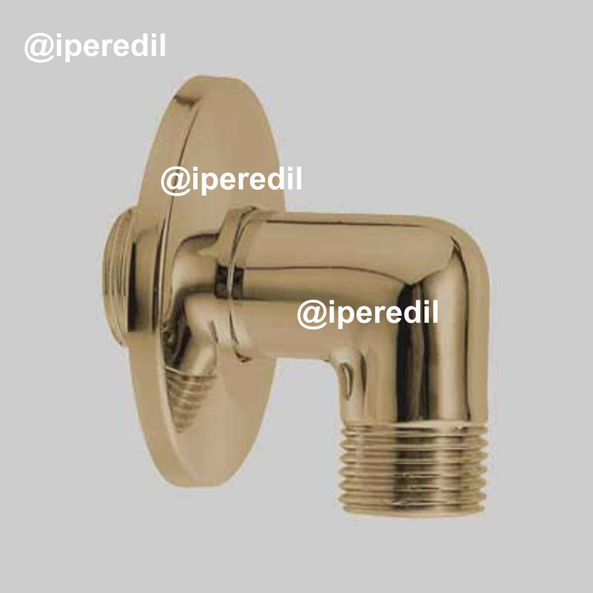 CURVETTA DOCCIA AD ANGOLO CON ROSONE BRONZATO 1/2"M x 1/2"M
