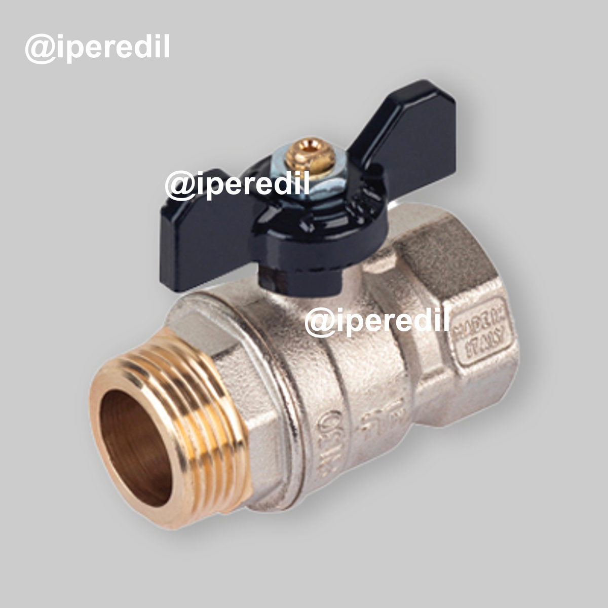 VALVOLA A SFERA PASSAGGIO STANDARD M-F FARFALLA ALLUMINIO TIEMME 3/4" - PN25