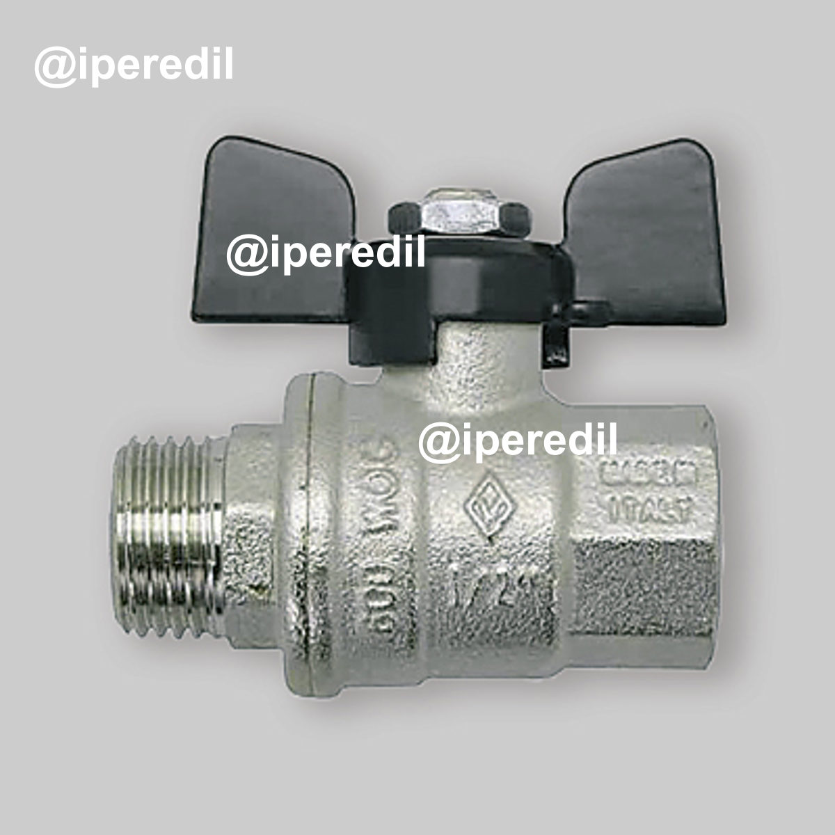VALVOLA A SFERA PASSAGGIO TOTALE M/F FARFALLA ALLUMINIO BUGATTI 1/2" DN15 - PN50