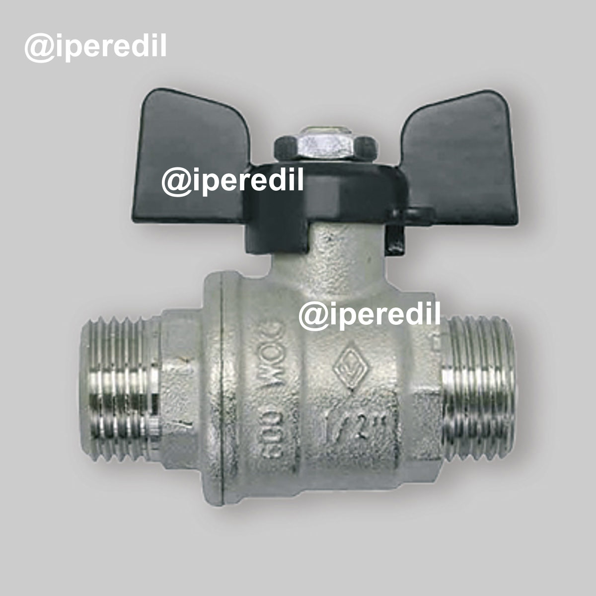 VALVOLA A SFERA PASSAGGIO TOTALE M/M FARFALLA ALLUMINIO BUGATTI 1/2" DN15 - PN64