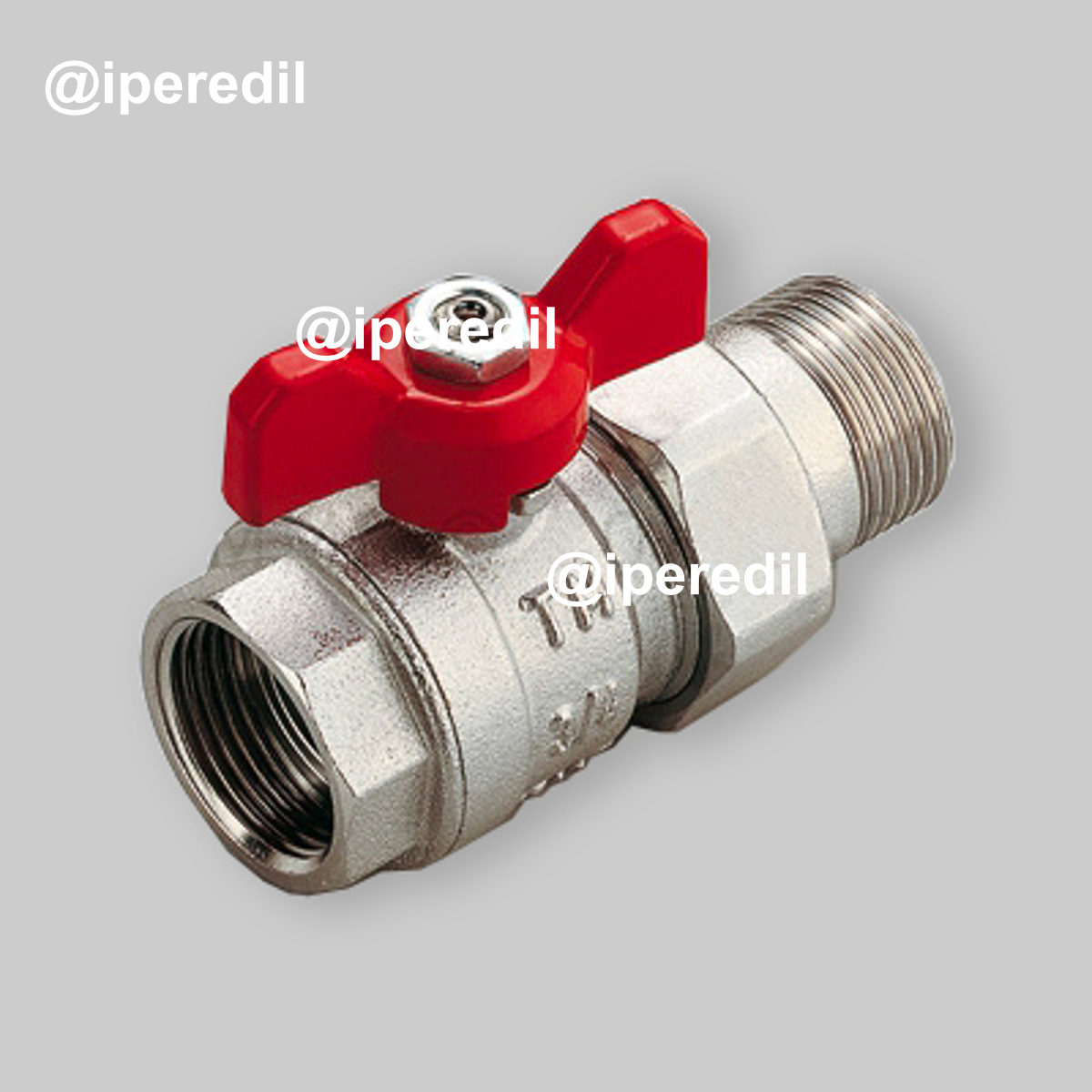 VALVOLA A SFERA PASSAGGIO TOTALE PER COLLETTORI CON BOCCHETTONE TM 1/2" - PN30