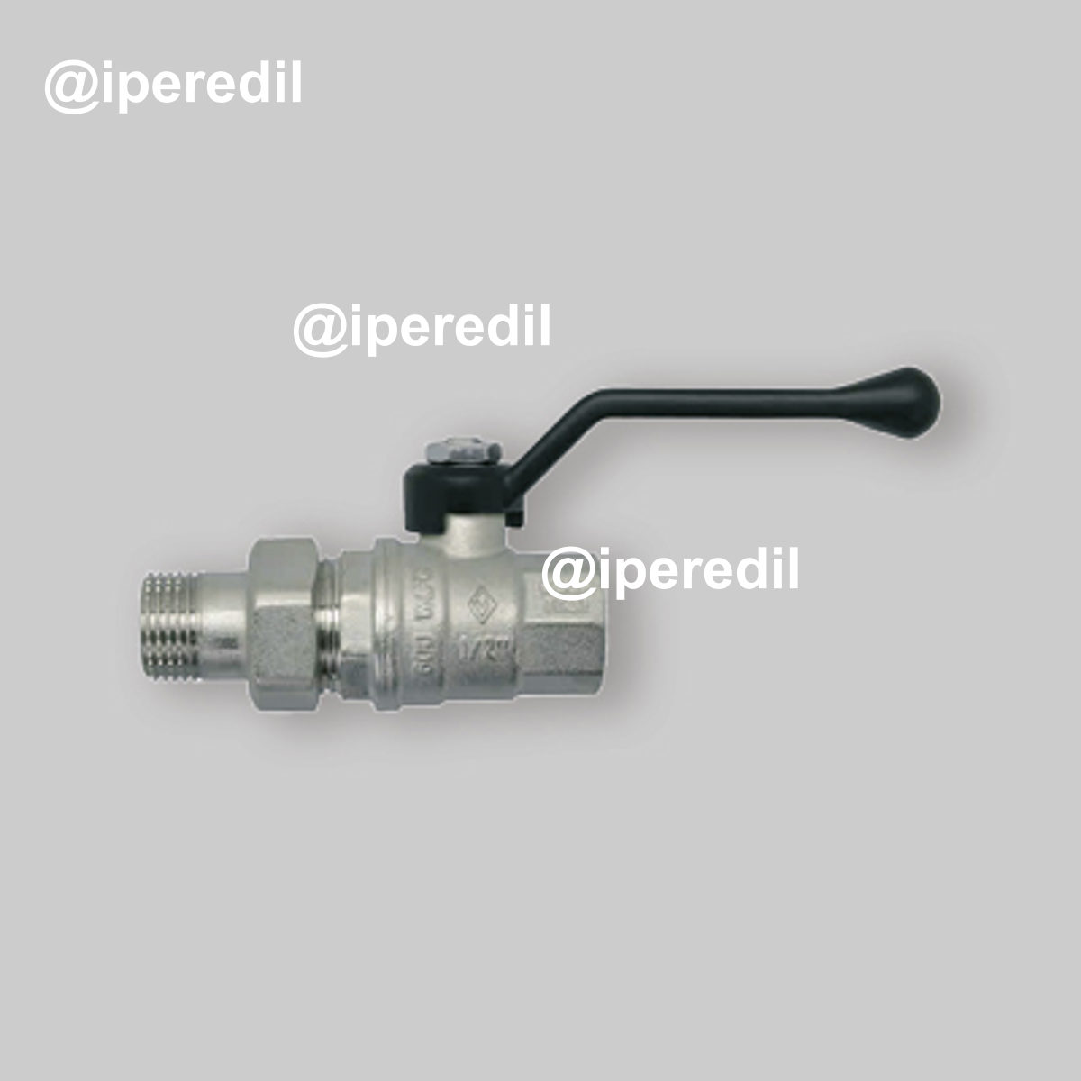 VALVOLA A SFERA PASSAGGIO TOTALE FEMMINA CON BOCCHETTONE E LEVA BUGATTI 1/2" DN15 - PN50 - 20561602