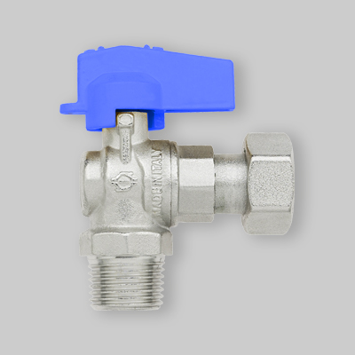 MINI RUBINETTO A SFERA SQUADRA M ISO 7 DADO GIREVOLE FEMMINA ISO 228 FIV  1/2" x 1/2"