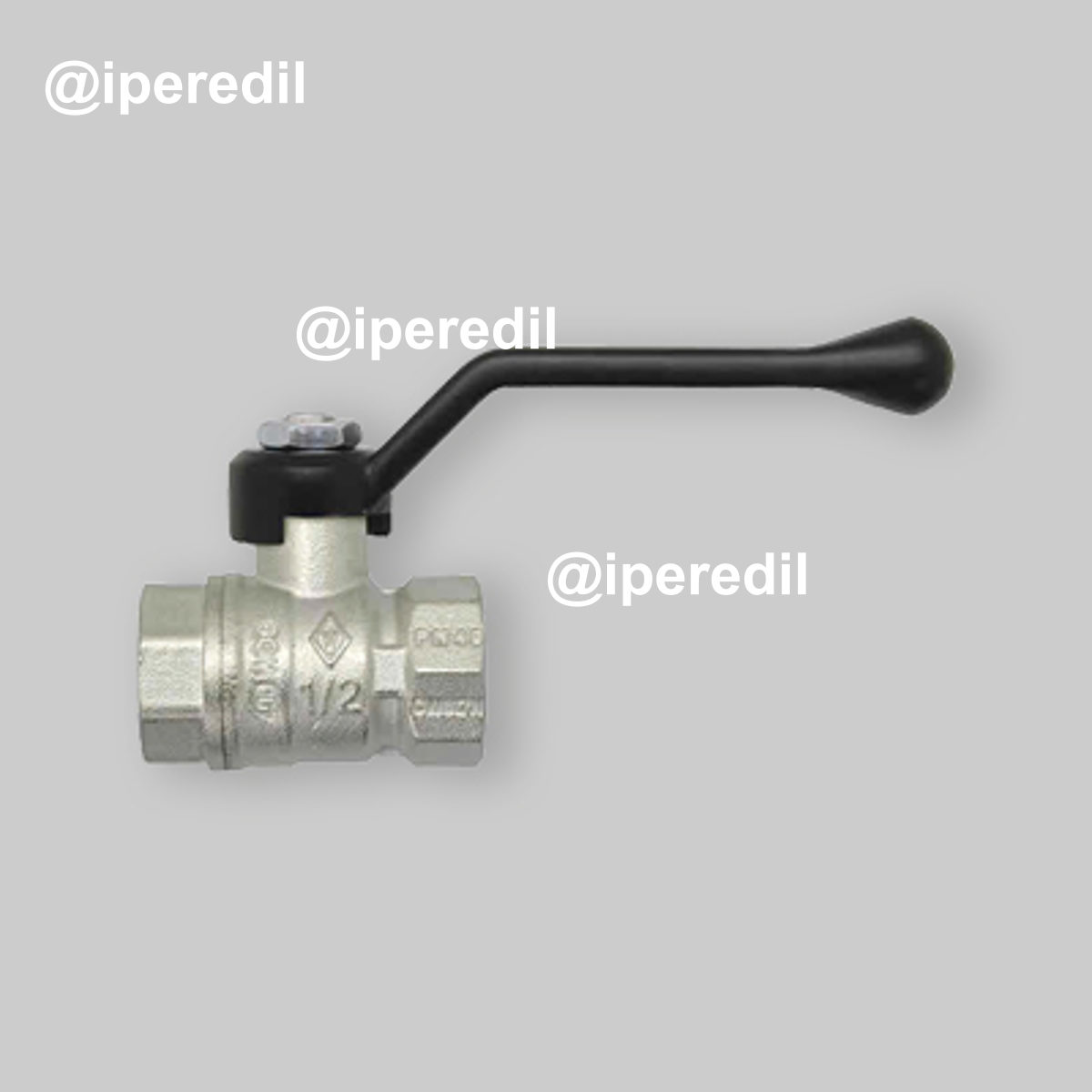 VALVOLA A SFERA PASSAGGIO STANDARD F/F LEVA BUGATTI 3/4" - PN25 - 20562004