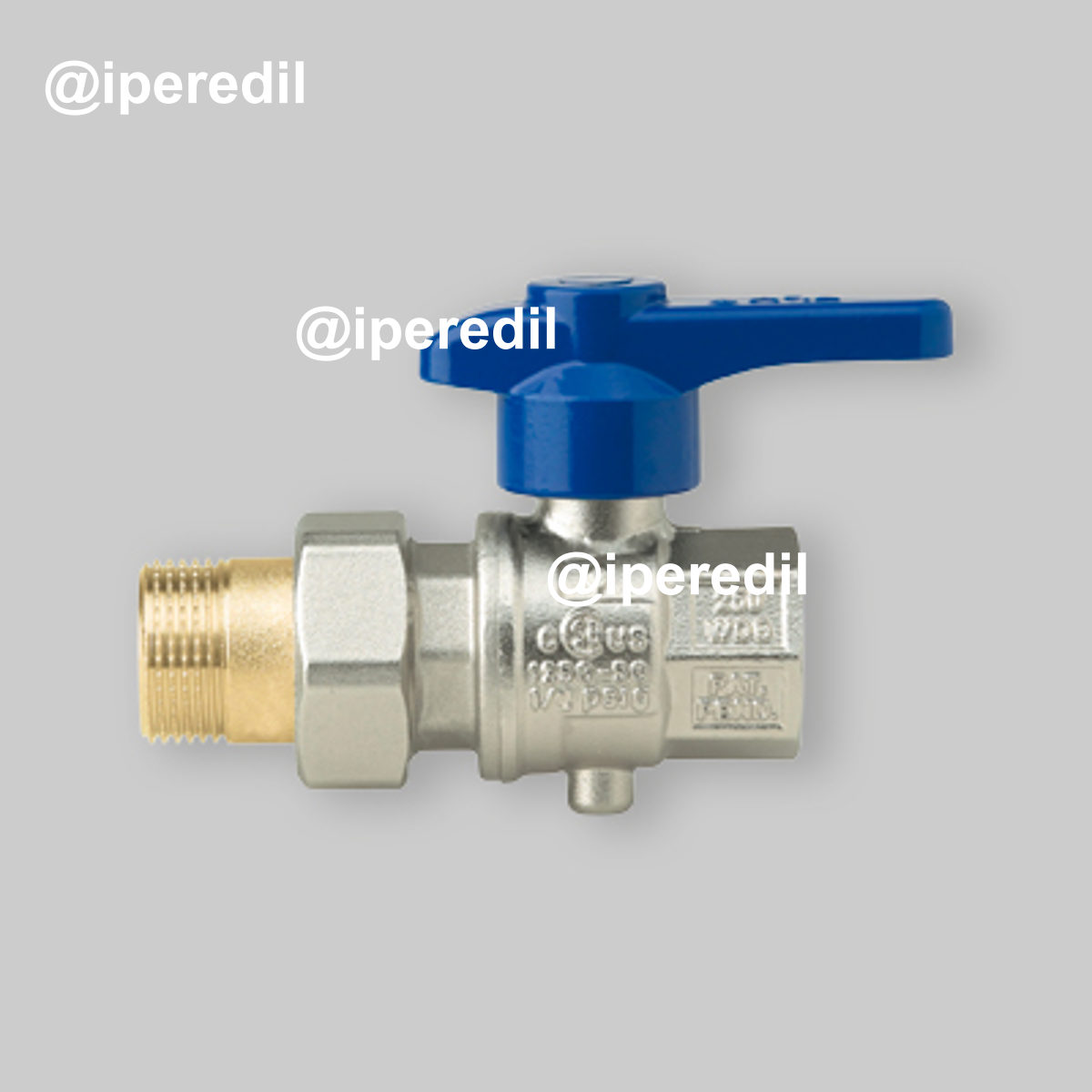 VALVOLA A SFERA PASSAGGIO TOTALE M/F CON BOCCHETTONE E LEVA REGOLAZIONE DEL FLUSSO 3/4" - PN16