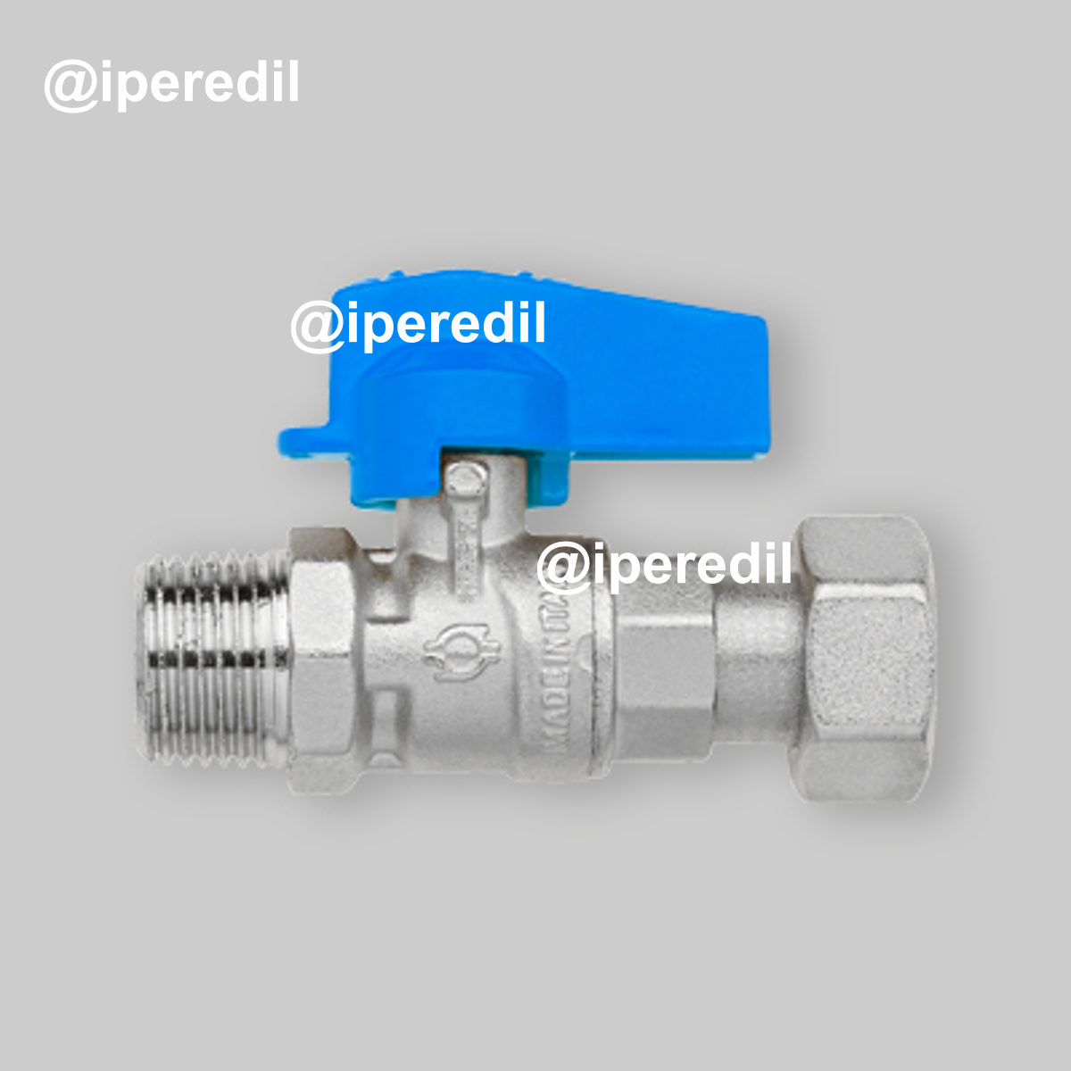 RUBINETTO A SFERA DIRITTO PASSAGGIO TOTALE MASCHIO-DADO GIREVOLE FIV 1/2"M x 1/2"G