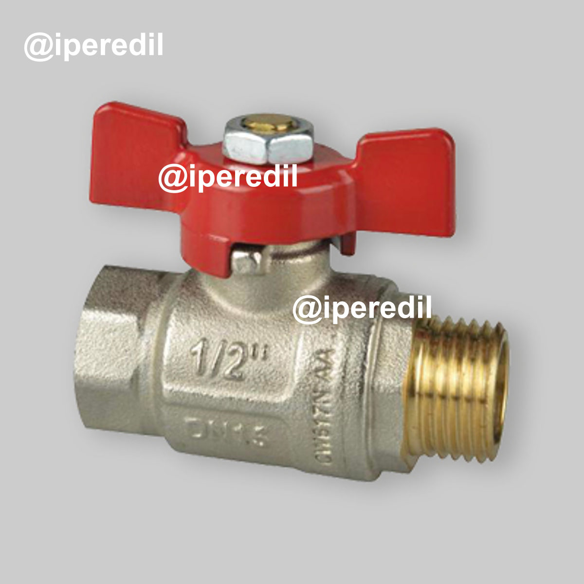 VALVOLA A SFERA M/F A PASSAGGIO TOTALE CON FARFALLA IN ALLUMINIO ICMA 1/2" - PN50