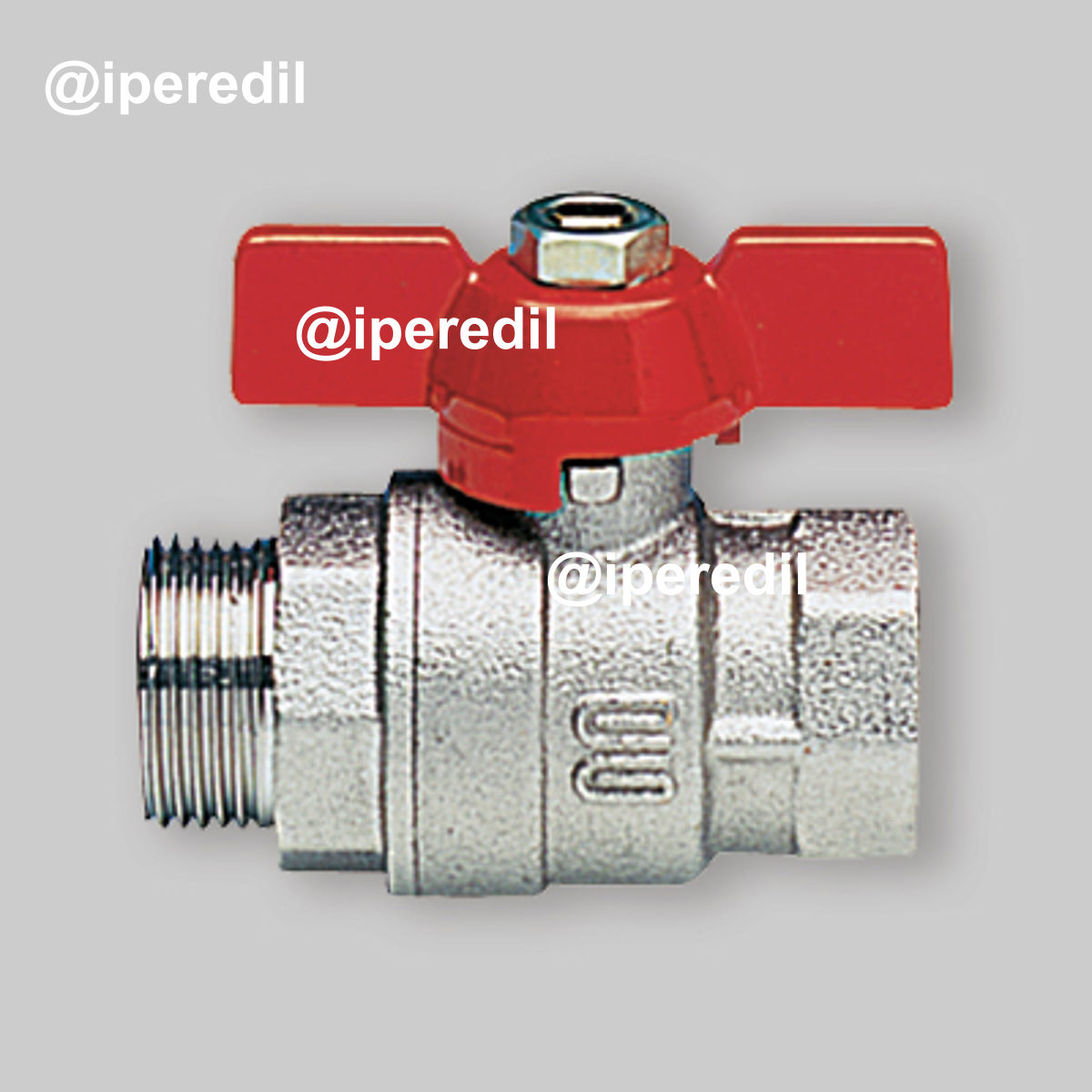 VALVOLA A SFERA DIRITTA FEMMINA CON GIRELLO 1/2" x 3/4"