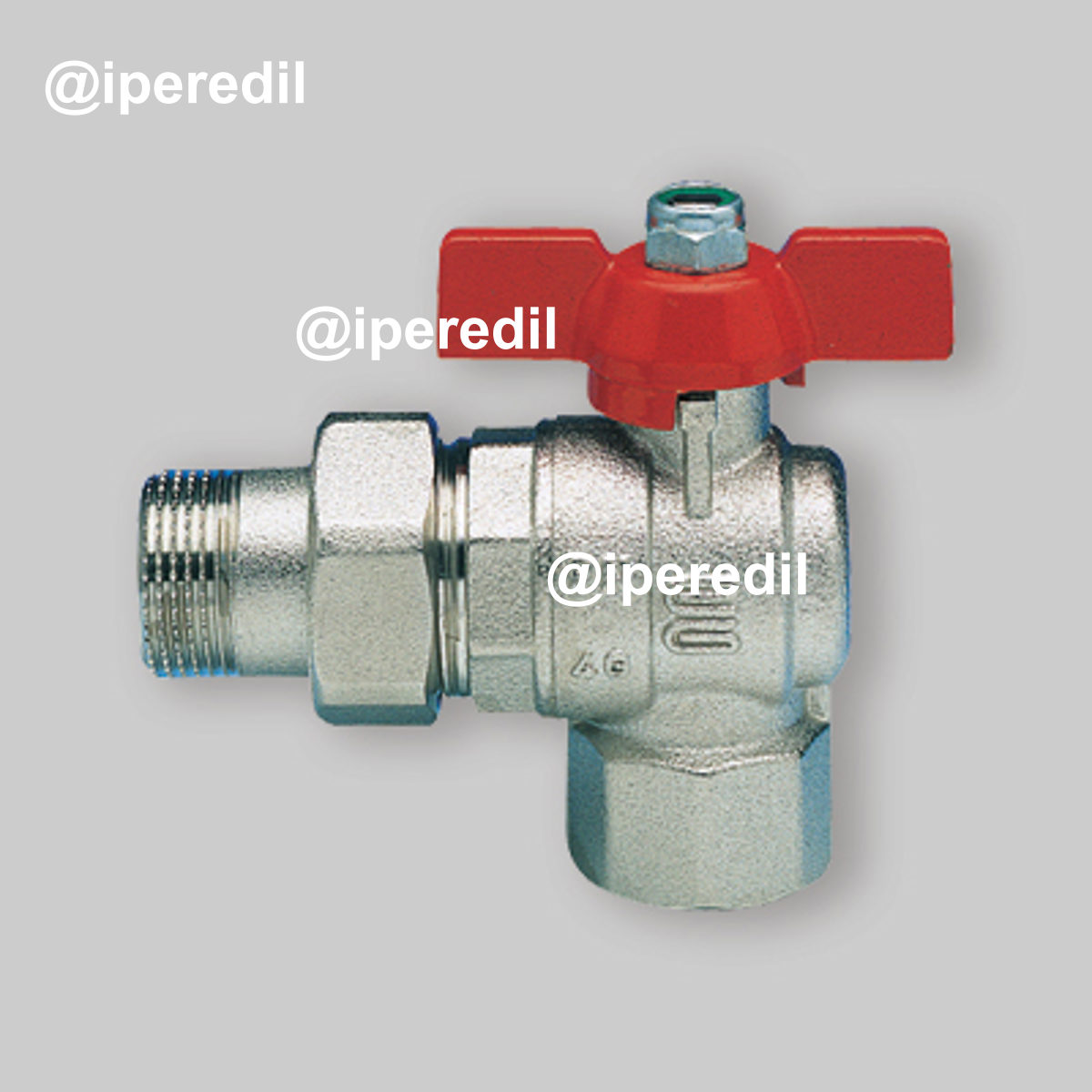 VALVOLA A SFERA DIRITTA FEMMINA CON GIRELLO E NON RITORNO 1/2" x 1/2"