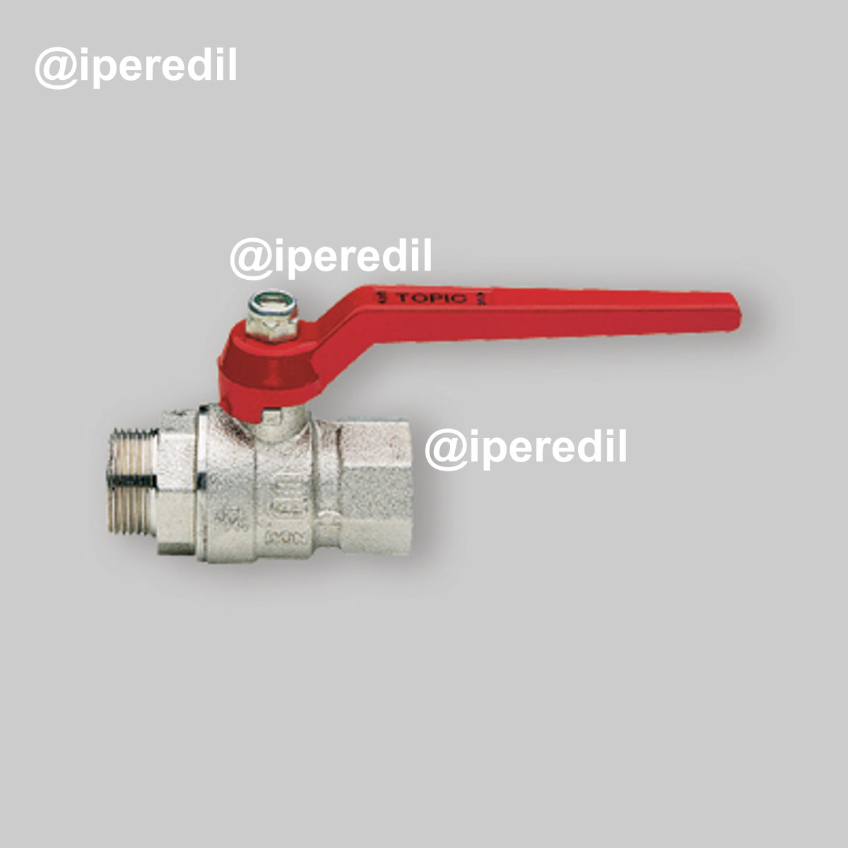 RUBINETTO PORTAGOMMA A SFERA "GAR" CON LEVA IN ALLUMINIO 1/2" - DN15