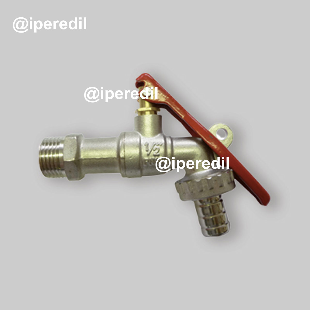 RUBINETTO PORTAGOMMA A SFERA CON LEVA LUCCHETTABILE 1/2"