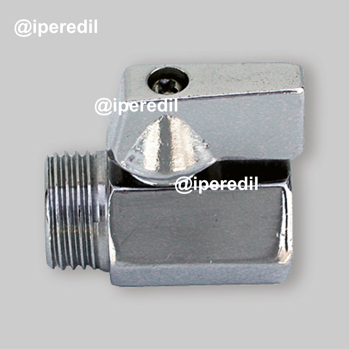 MINIVALVOLA A SFERA M/F CON LEVA CROMATA 1/2"