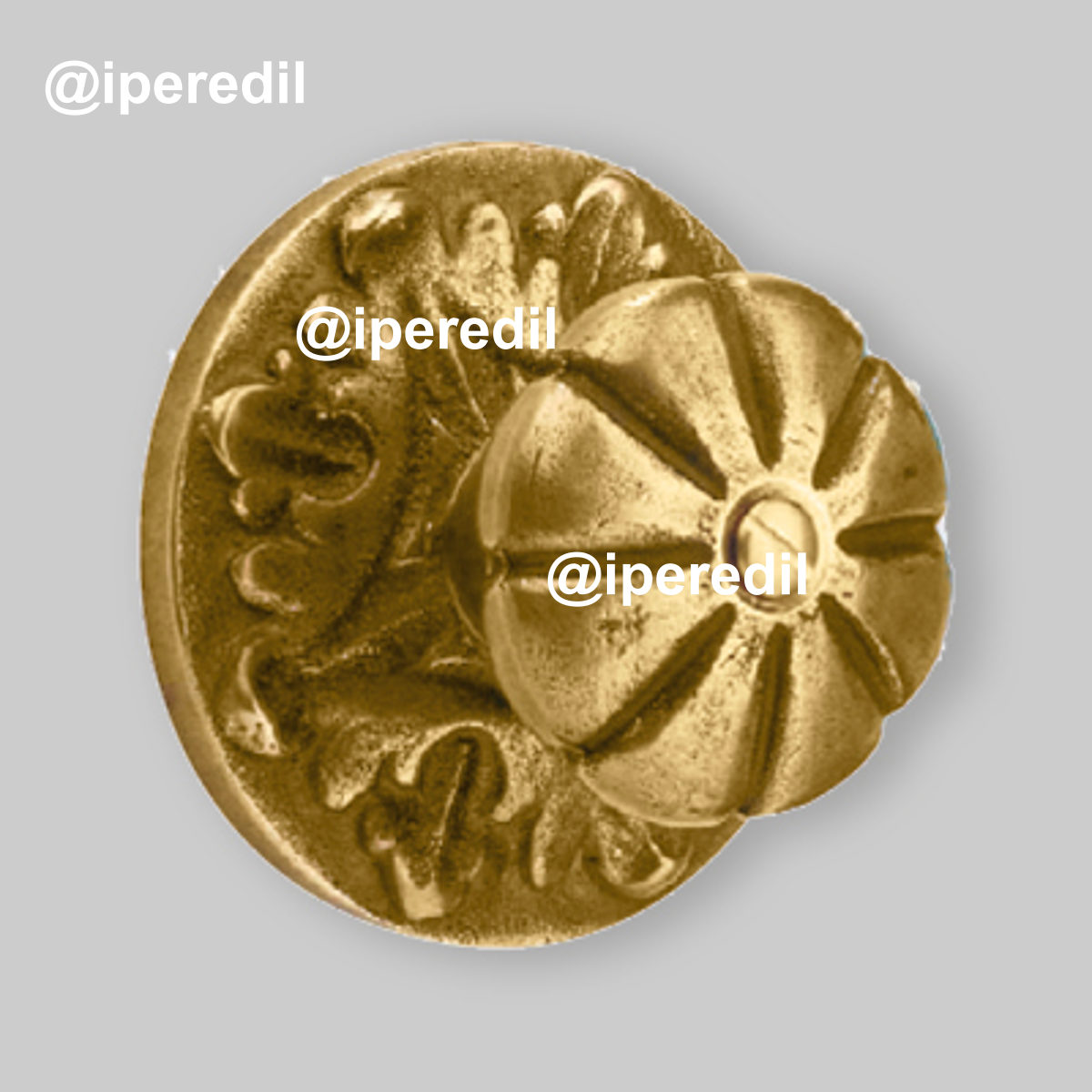 RUBINETTO ARTISTICO INCASSATO A VITONE TRADIZIONALE "RINASCIMENTO" 1/2" - Ottone Giallo