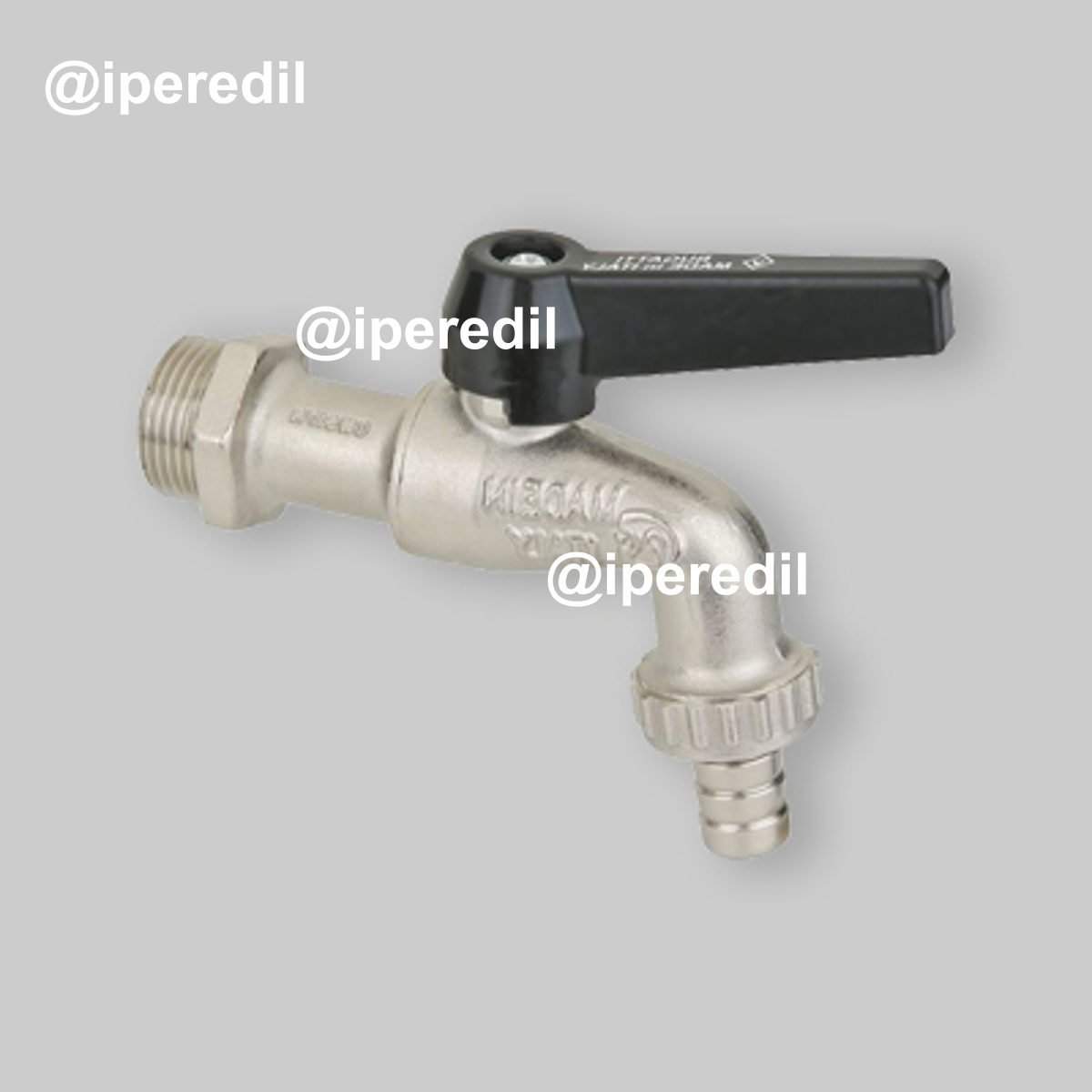 RUBINETTO PORTAGOMMA A SFERA CON LEVA IN ALLUMINIO BUGATTI 3/4" - DN14