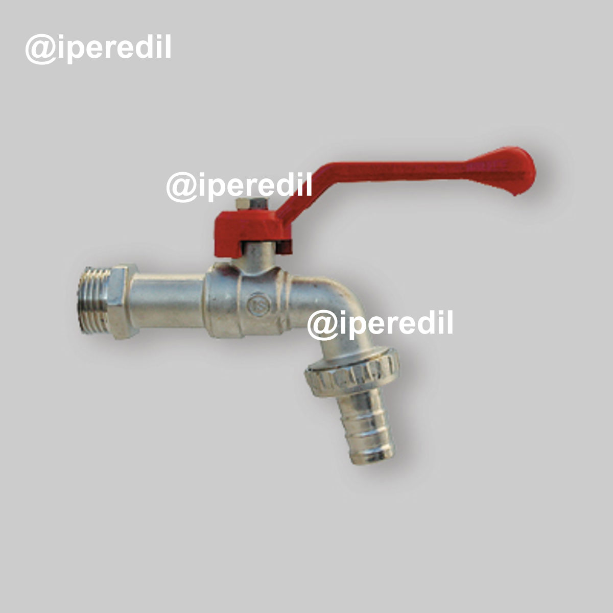RUBINETTO PORTAGOMMA A SFERA CON LEVA IN ALLUMINIO APM 3/4" x 1"