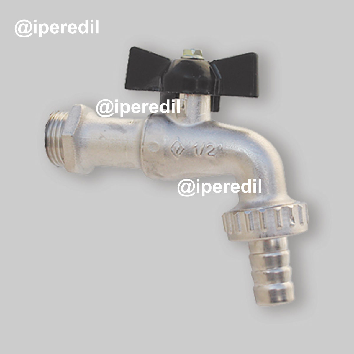 RUBINETTO PORTAGOMMA "EOLO" LEVA A FARFALLA TIEMME 1/2" - PN16