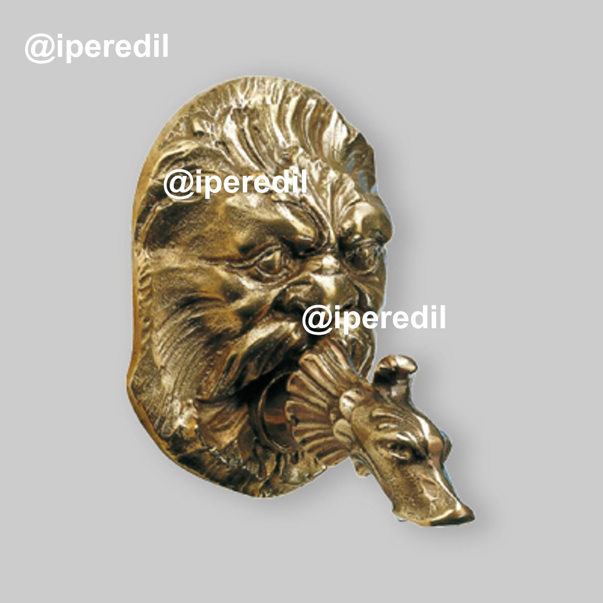 EROGATORE ARTISTICO CONTINUO CON TESTA RINASCIMENTALE 1/2" x L.90 mm