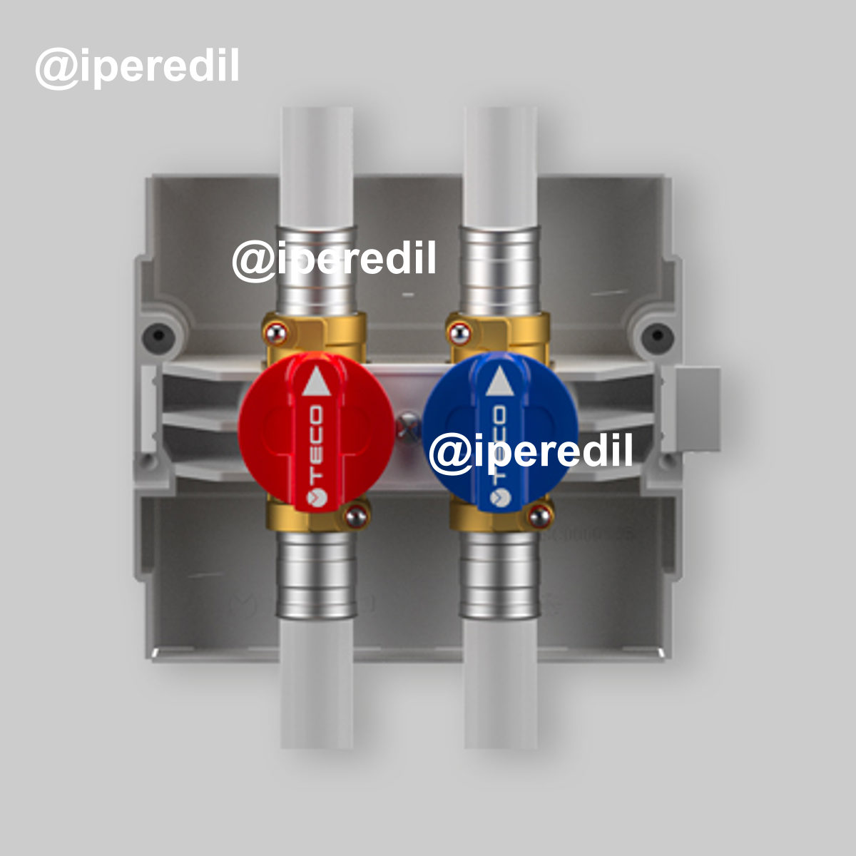 VALVOLA DI INTERCETTAZIONE DOPPIA PER IMPIANTI SANITARI K4.0 TECO Fastec - 1/2"