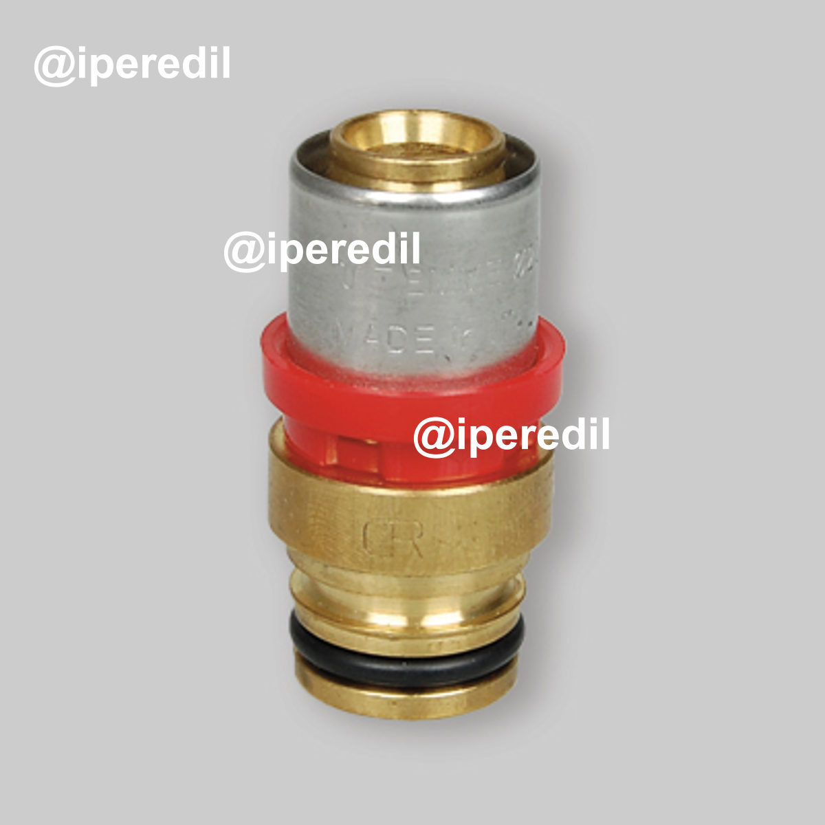 RACCORDO DIRITTO DOPPIO PER TUBO MULTISTRATO CON ATTACCO FASTEC 16x2,0 - F13