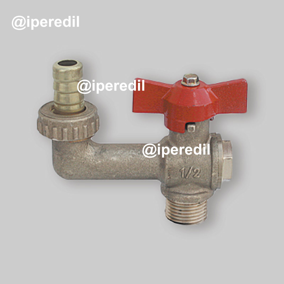 RUBINETTO IDRANTE A SFERA CON PORTAGOMMA IN OTTONE GIALLO BUGATTI 1/2" - DN15