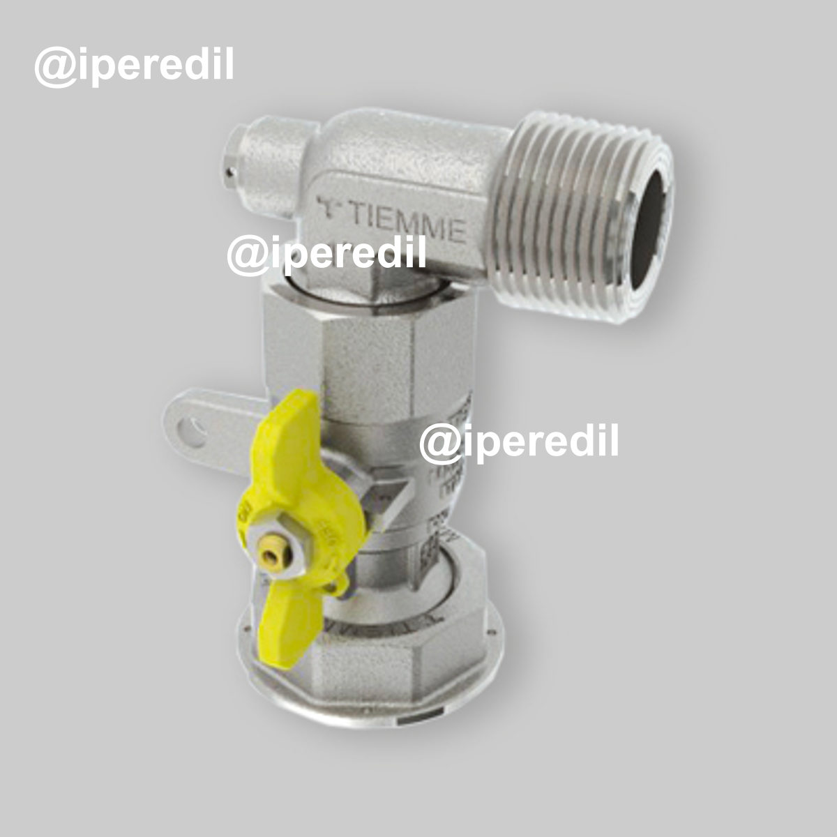 VALVOLA A SFERA GAS POST-CONTATORE AD ANGOLO COLLEGAMENTO DIRETTO AL CONTATORE TM 1" M x 1"1/4 F